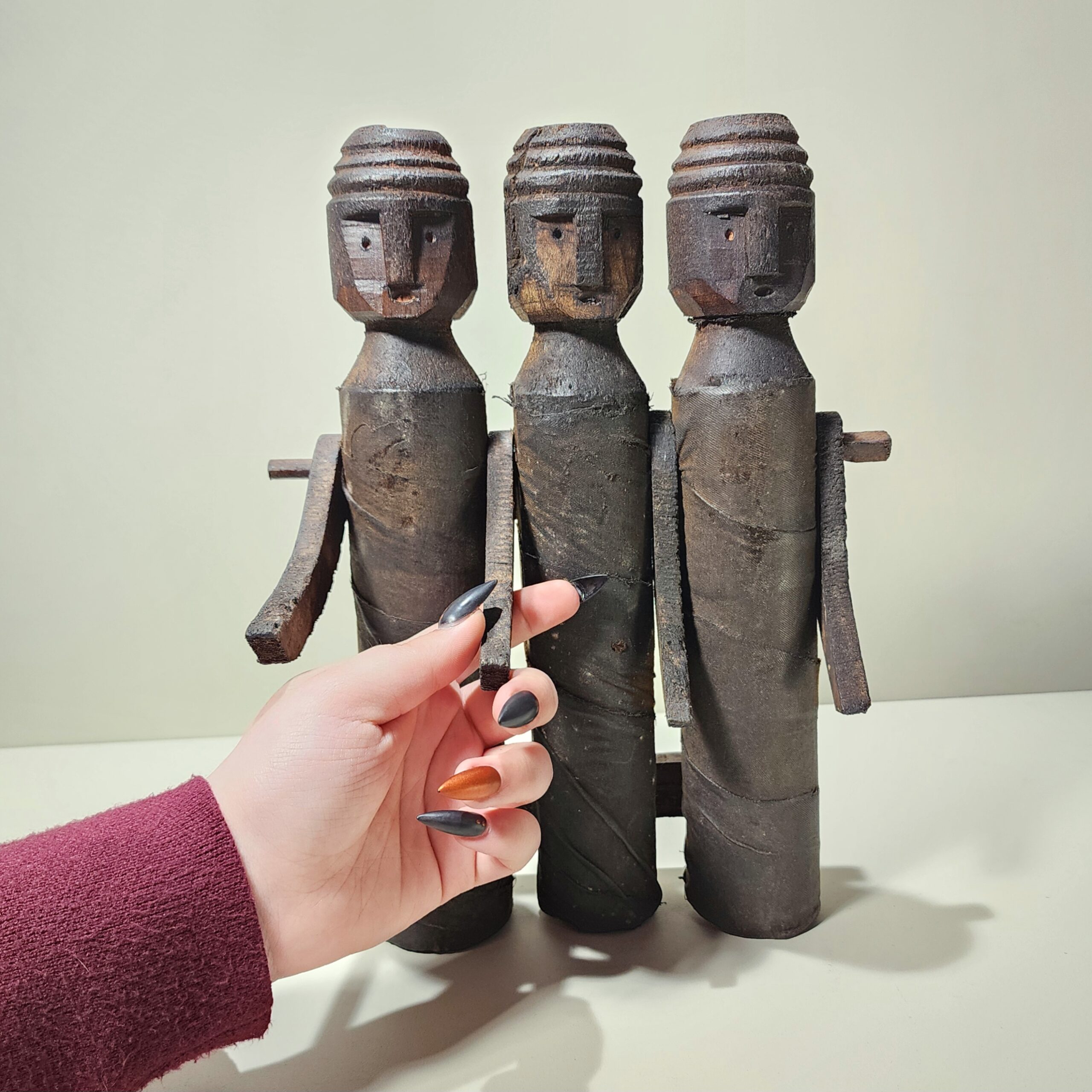 Slide 4 for Santal Style Vintage Wooden Puppet Reproduction