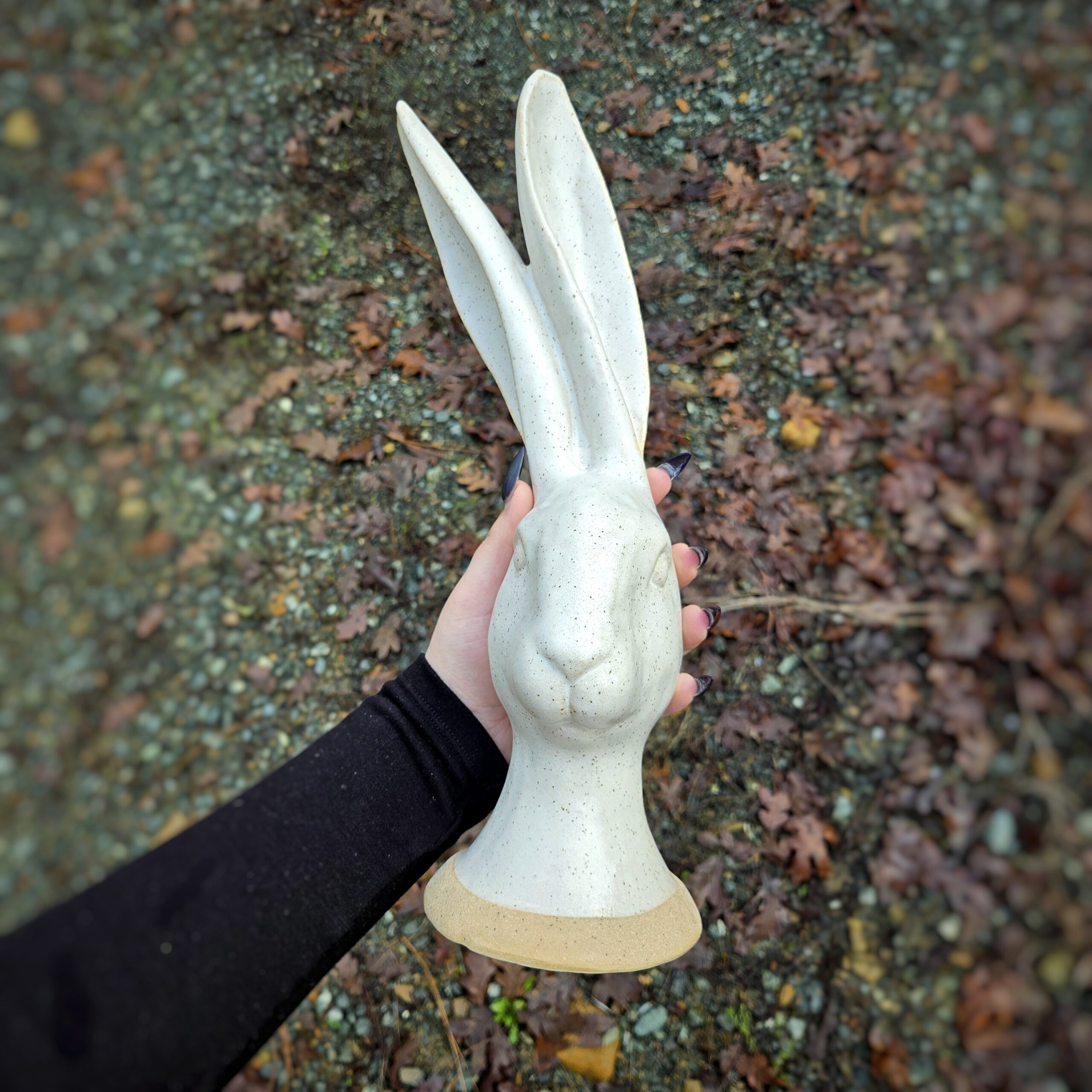 Slide 6 for Tall Ceramic Rabbit Head