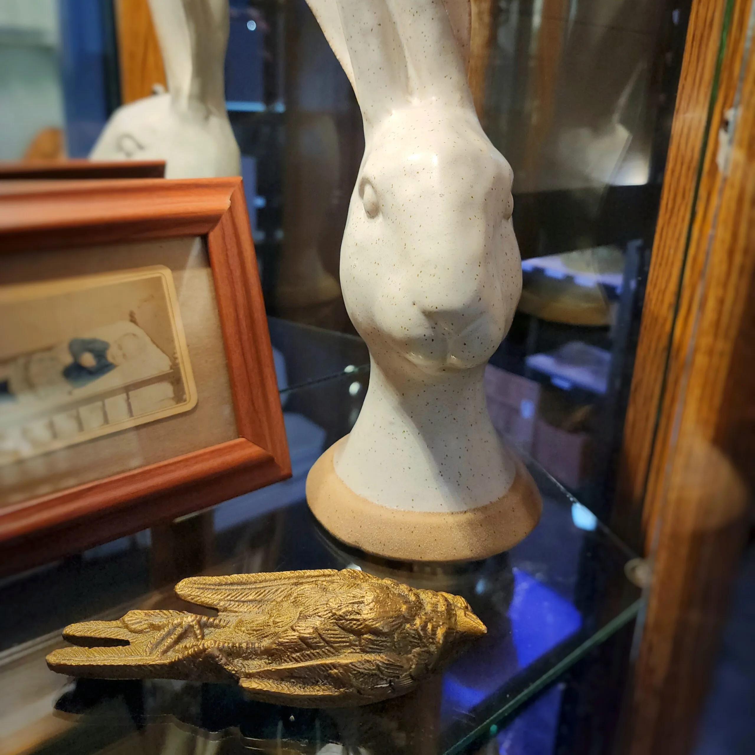 Slide 3 for Tall Ceramic Rabbit Head