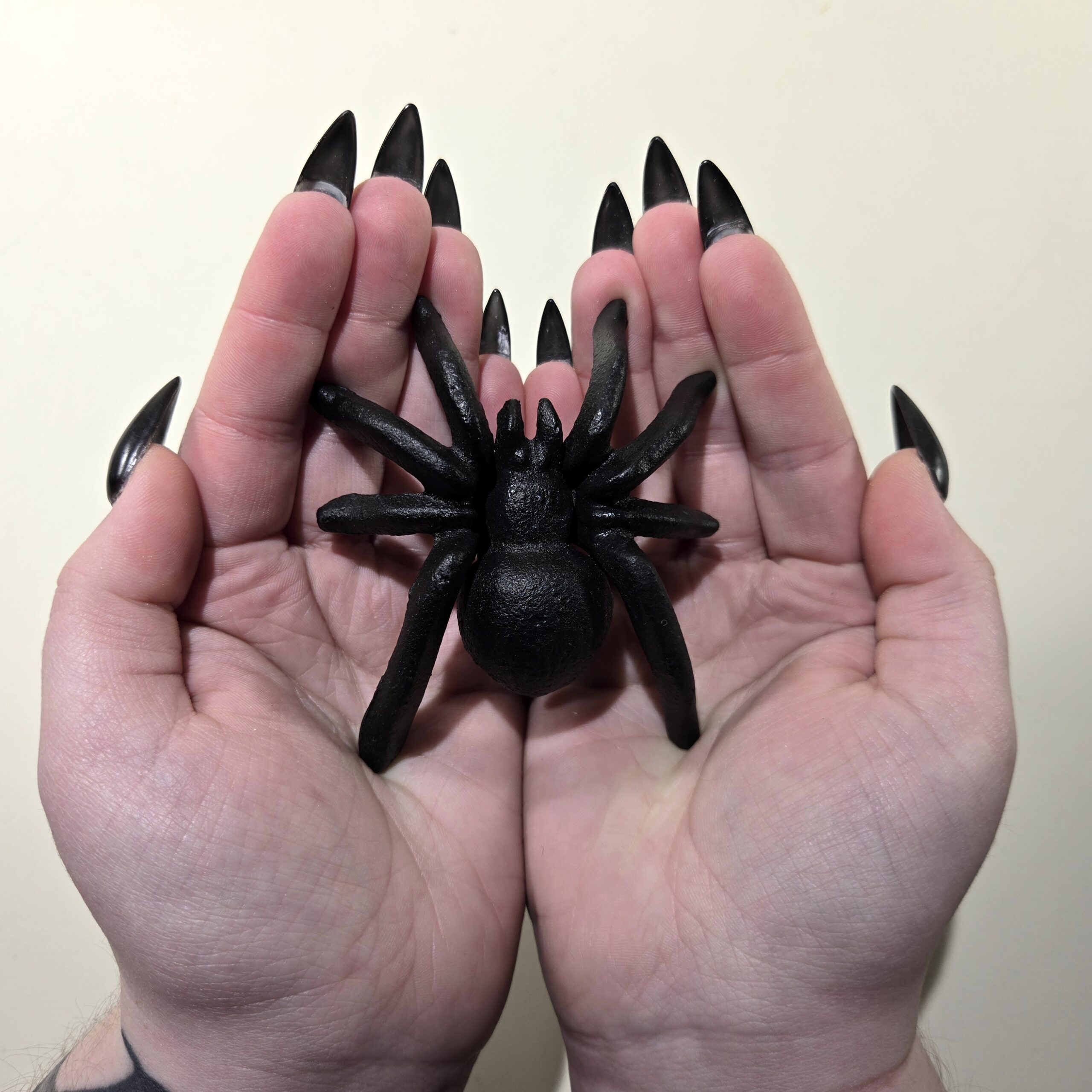 Cast Iron Black Spider Wall Hanging, Creepy Spider Paperweight