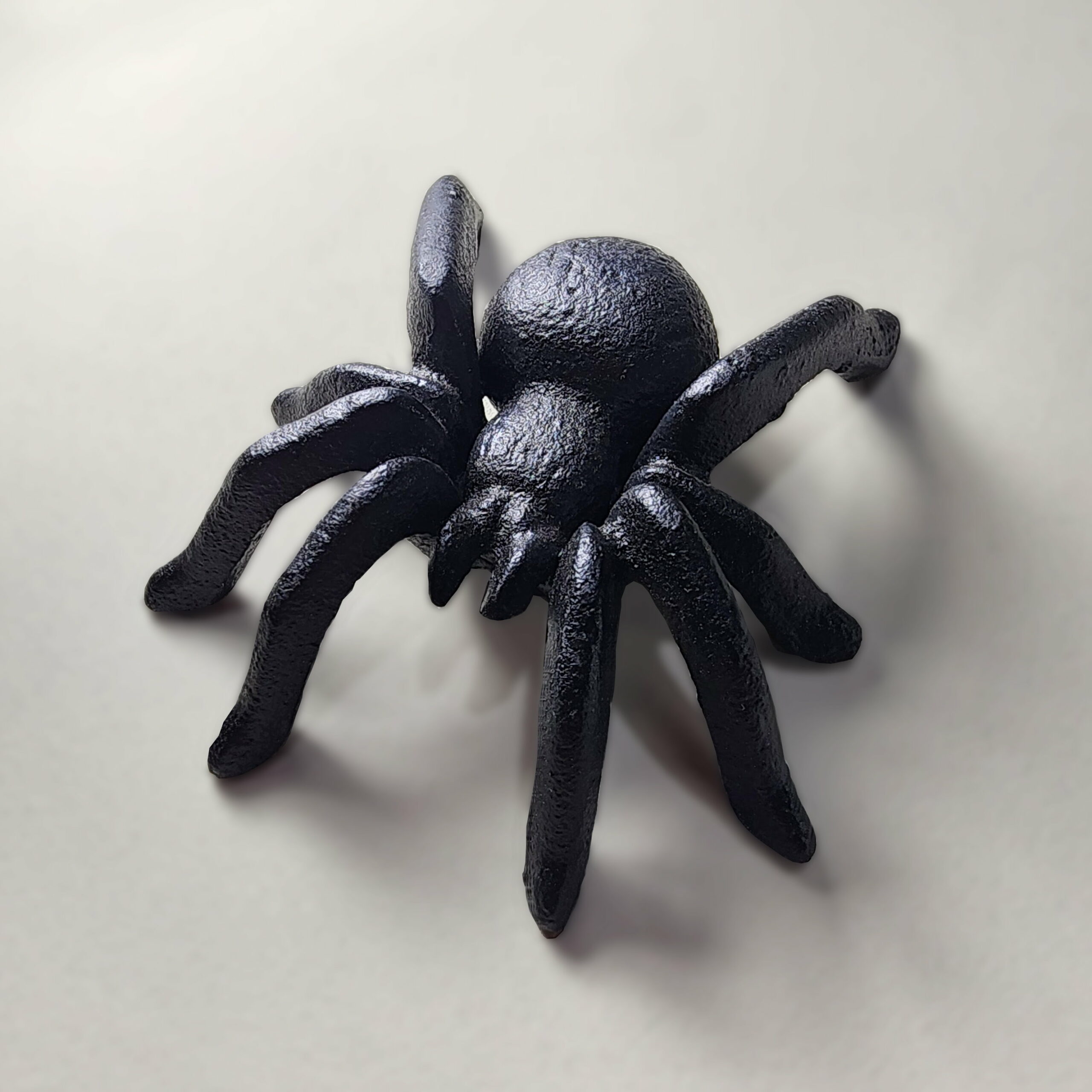 Cast Iron Black Spider Wall Hanging, Creepy Spider Paperweight