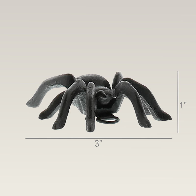 Cast Iron Black Spider Wall Hanging, Creepy Spider Paperweight