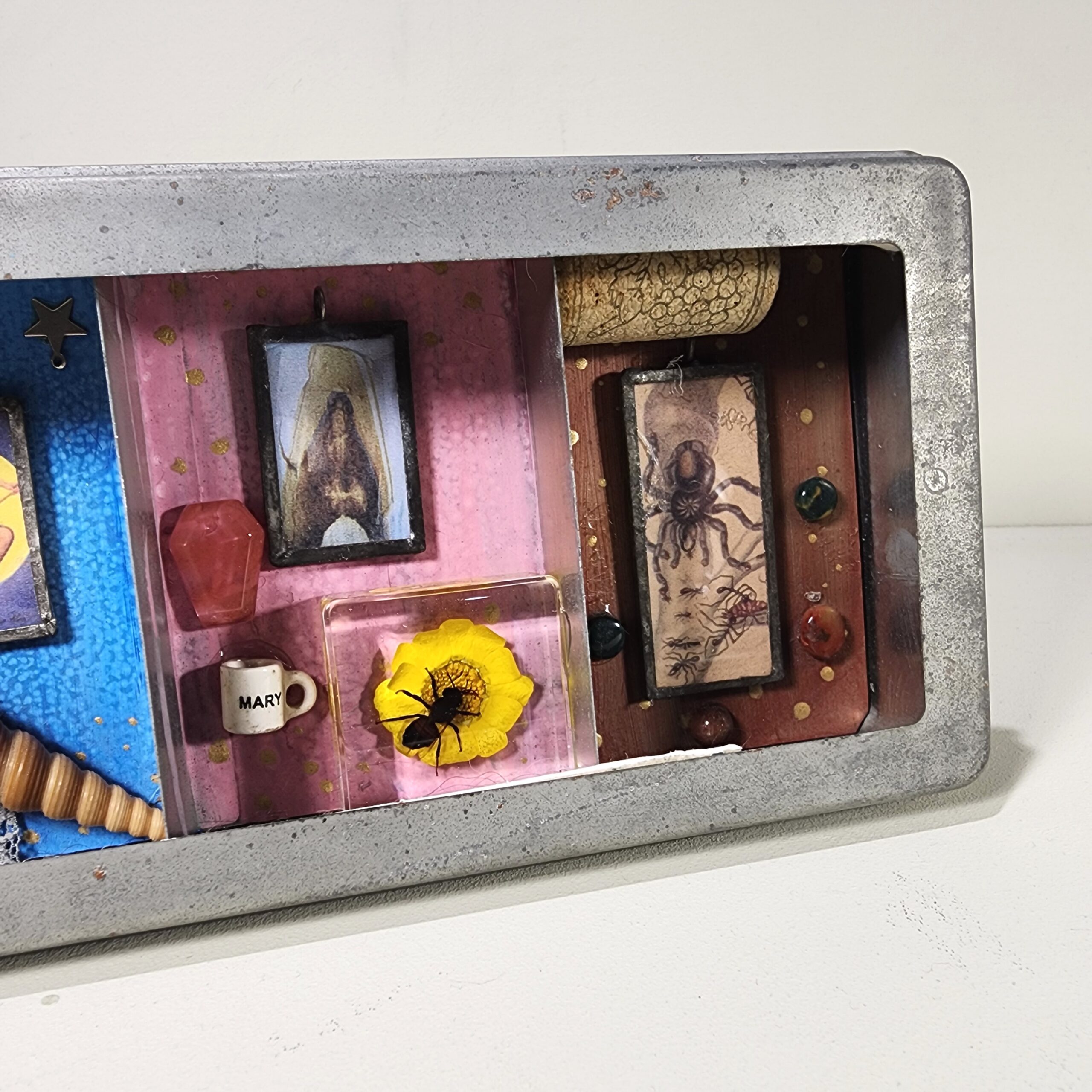 Slide 2 for Mary -Vintage Keepsake Shadow Box