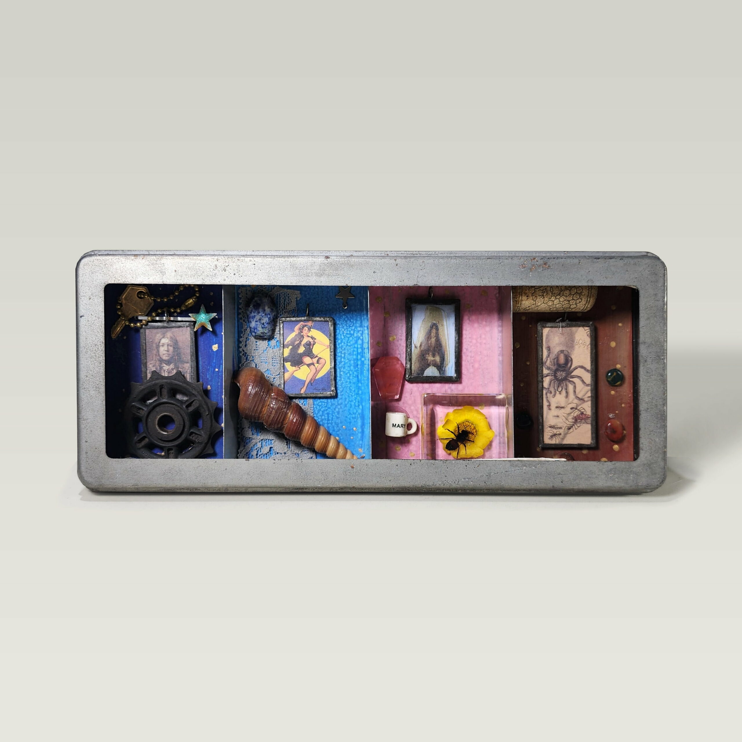 Slide 1 for Mary -Vintage Keepsake Shadow Box