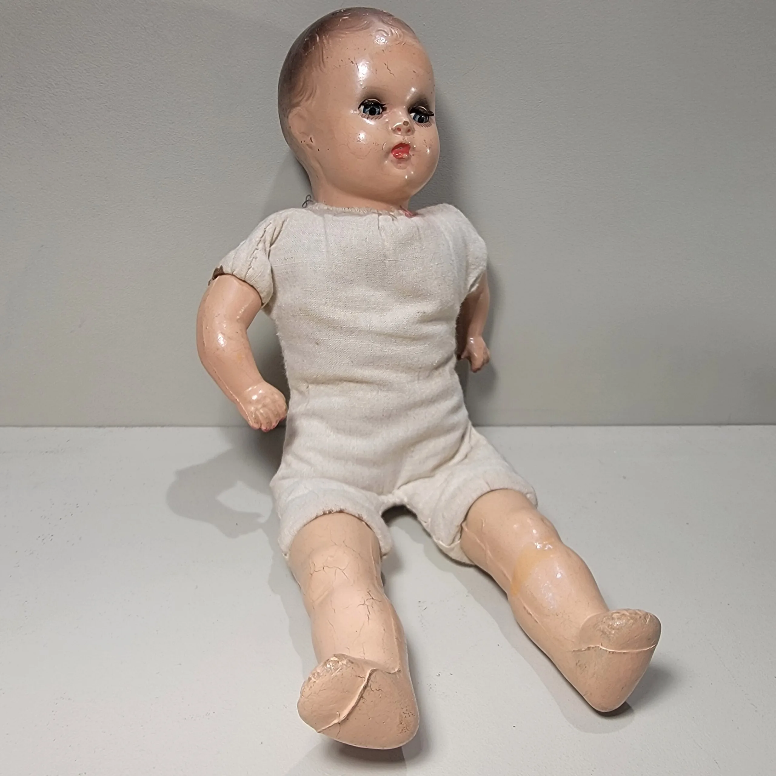 Slide 5 for Vintage Sleepy Eye Doll, Creepy Curio Decor