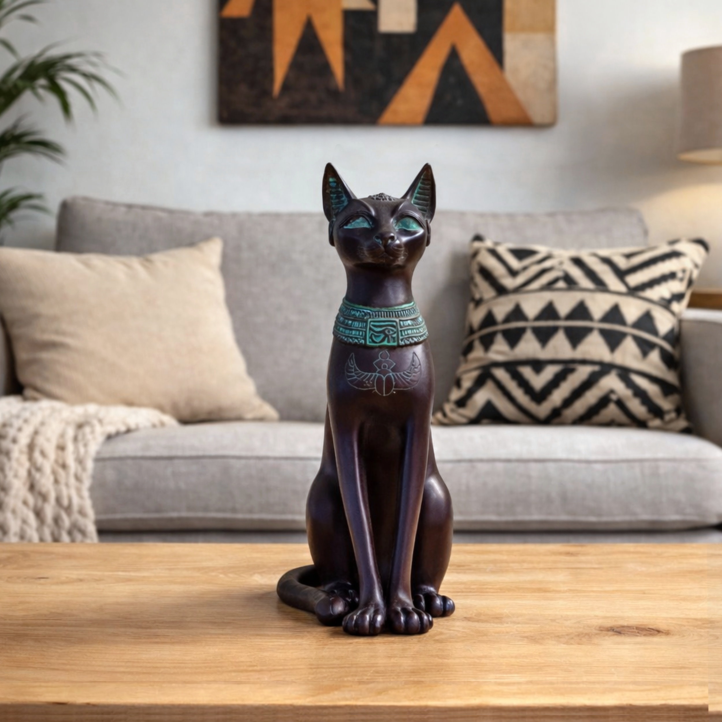 Egyptian Decor, Bastet Statue, Modern Egyptian Decor