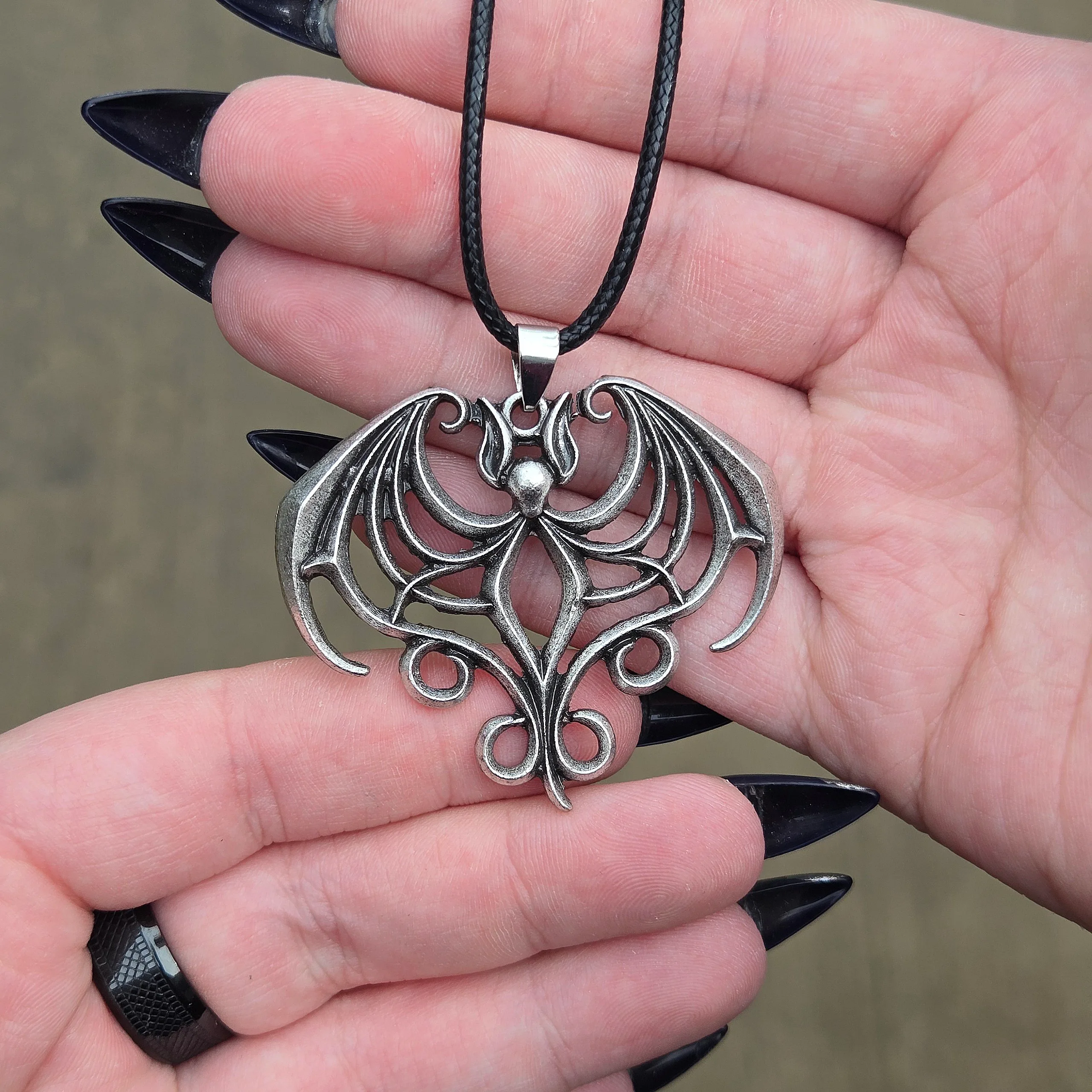 Slide 2 for Gothic Bat Necklace