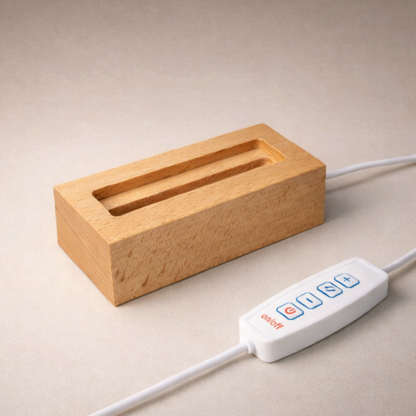 Slide 3 for Wood LED Display Base, Resin Specimen