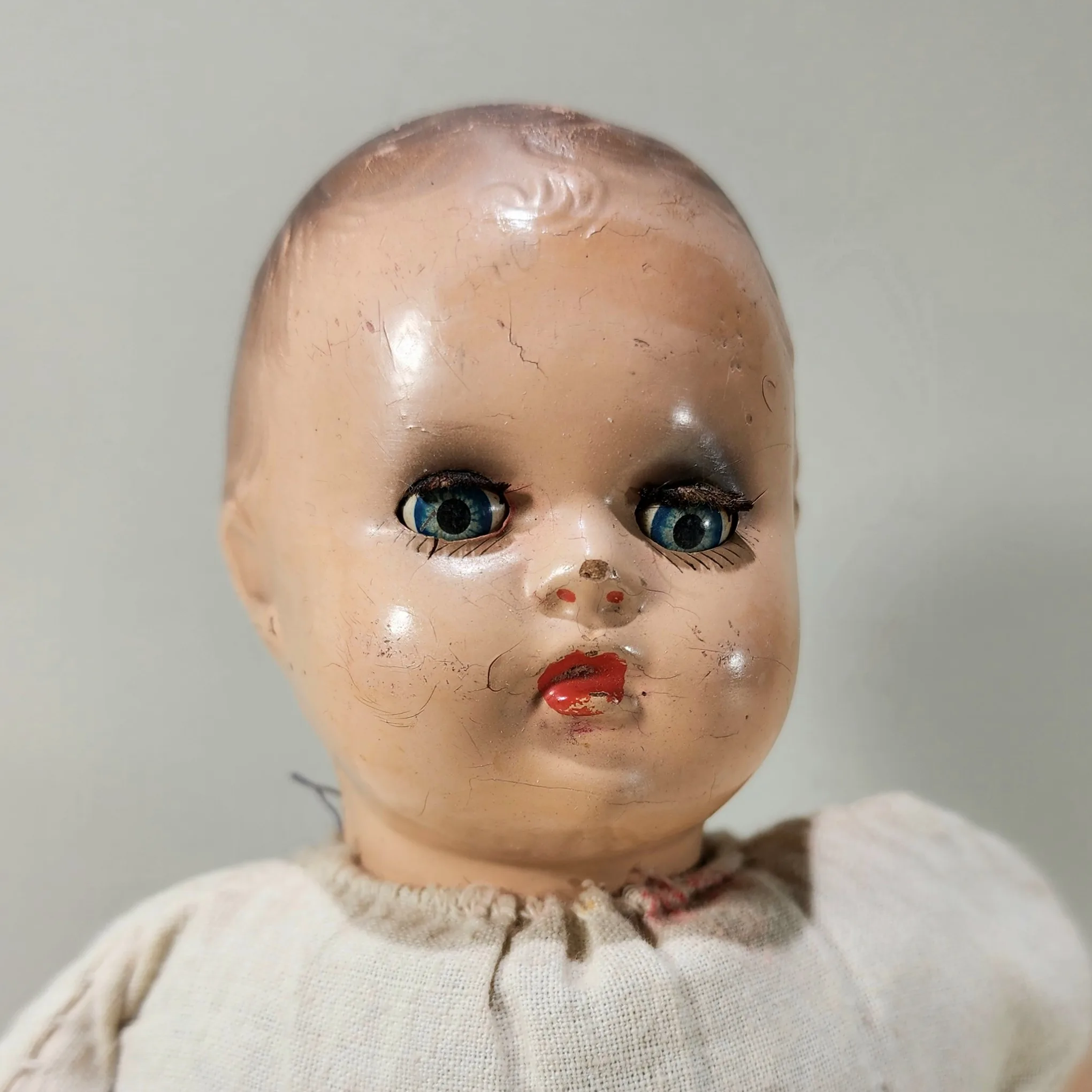 Slide 2 for Vintage Sleepy Eye Doll, Creepy Curio Decor