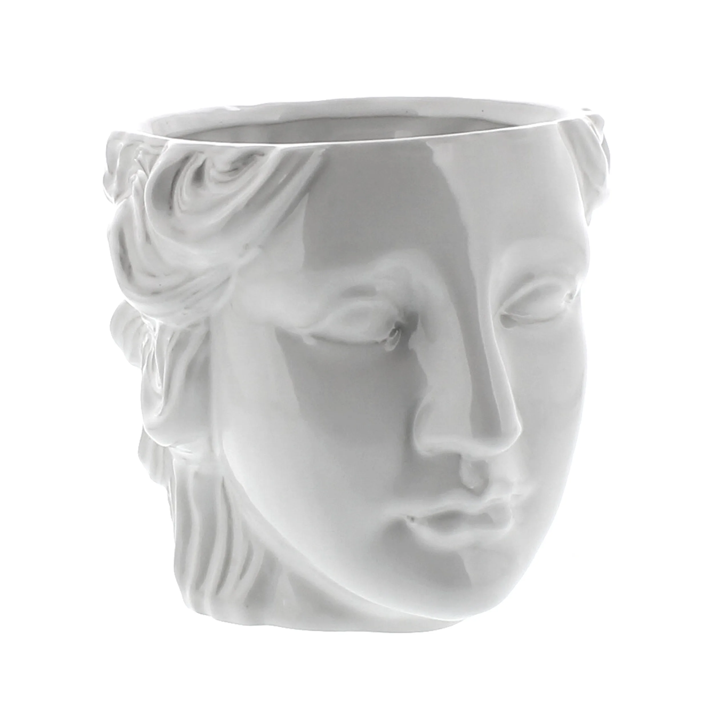 Slide 6 for White Ceramic Female Face Planter