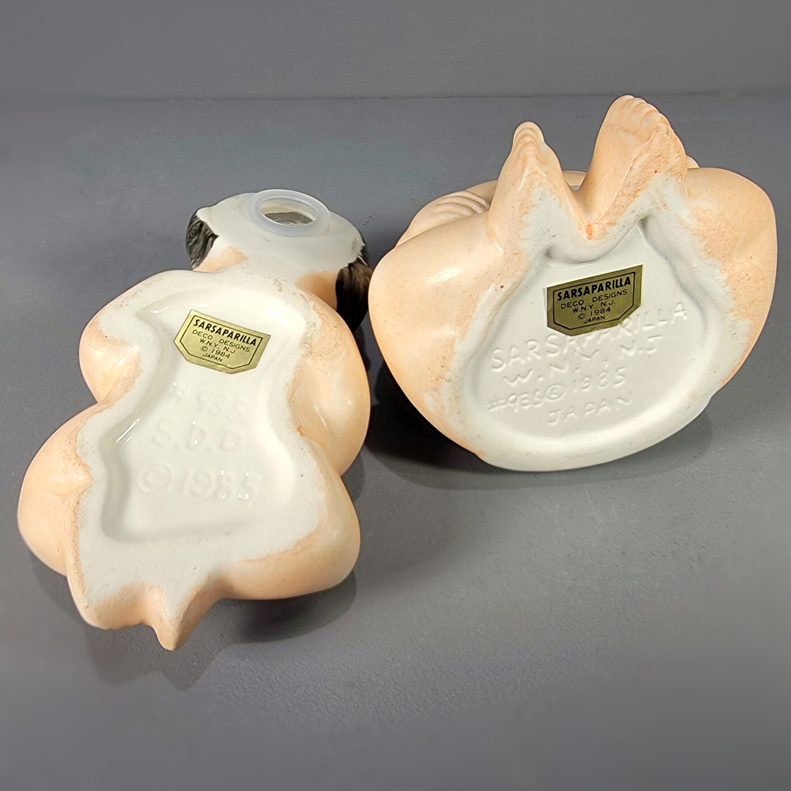 Slide 5 for Vintage Ceramic Bobble Head Baby Salt & Pepper Shakers