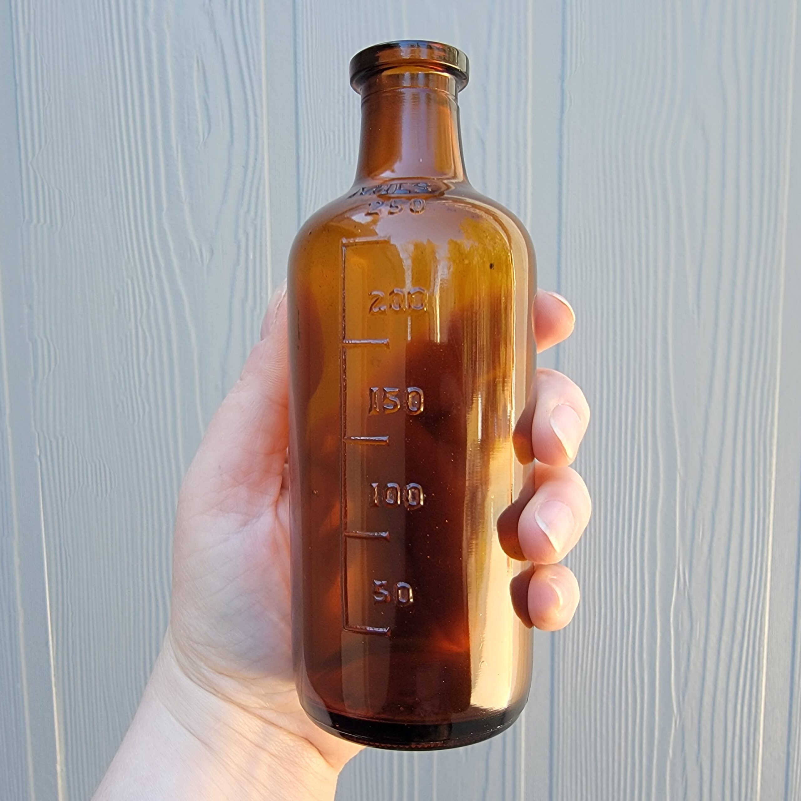 Slide 6 for X3 Vintage Glass Apothecary Bottles, Vintage Medical, Cobalt, Amber, Green