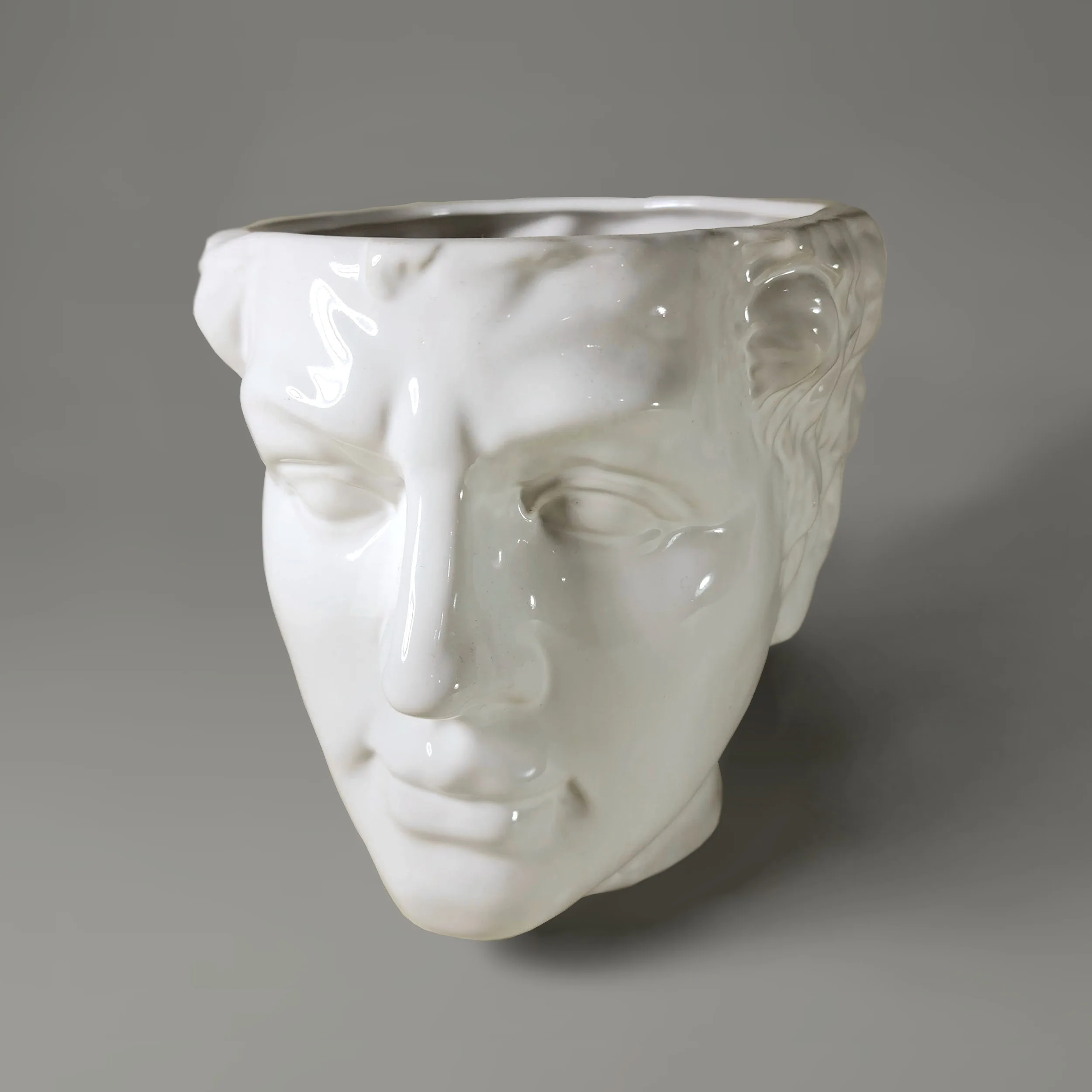 Slide 4 for White Ceramic Female Face Planter