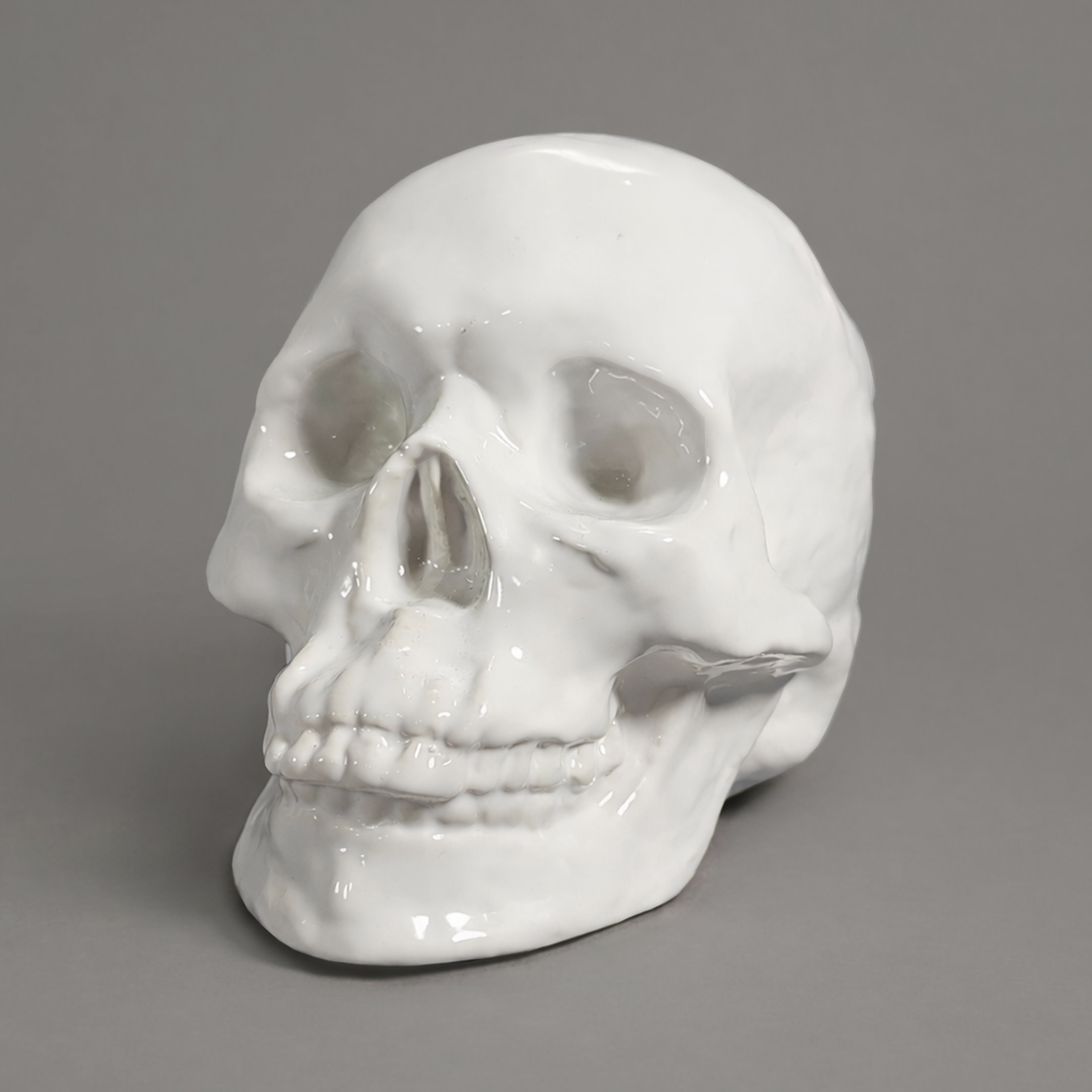 Slide 1 for White Ceramic Skull Decor