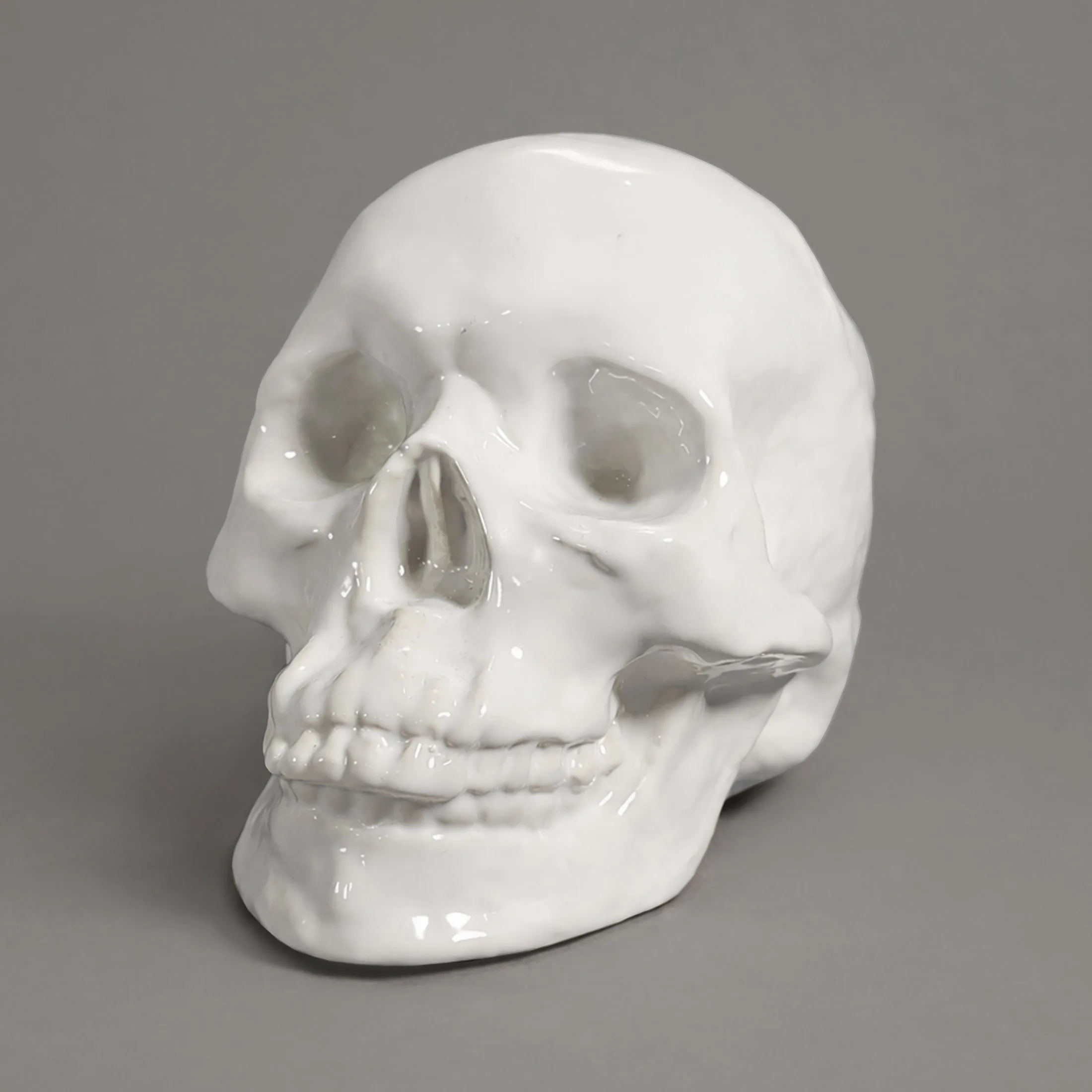 Slide 1 for White Ceramic Skull Decor