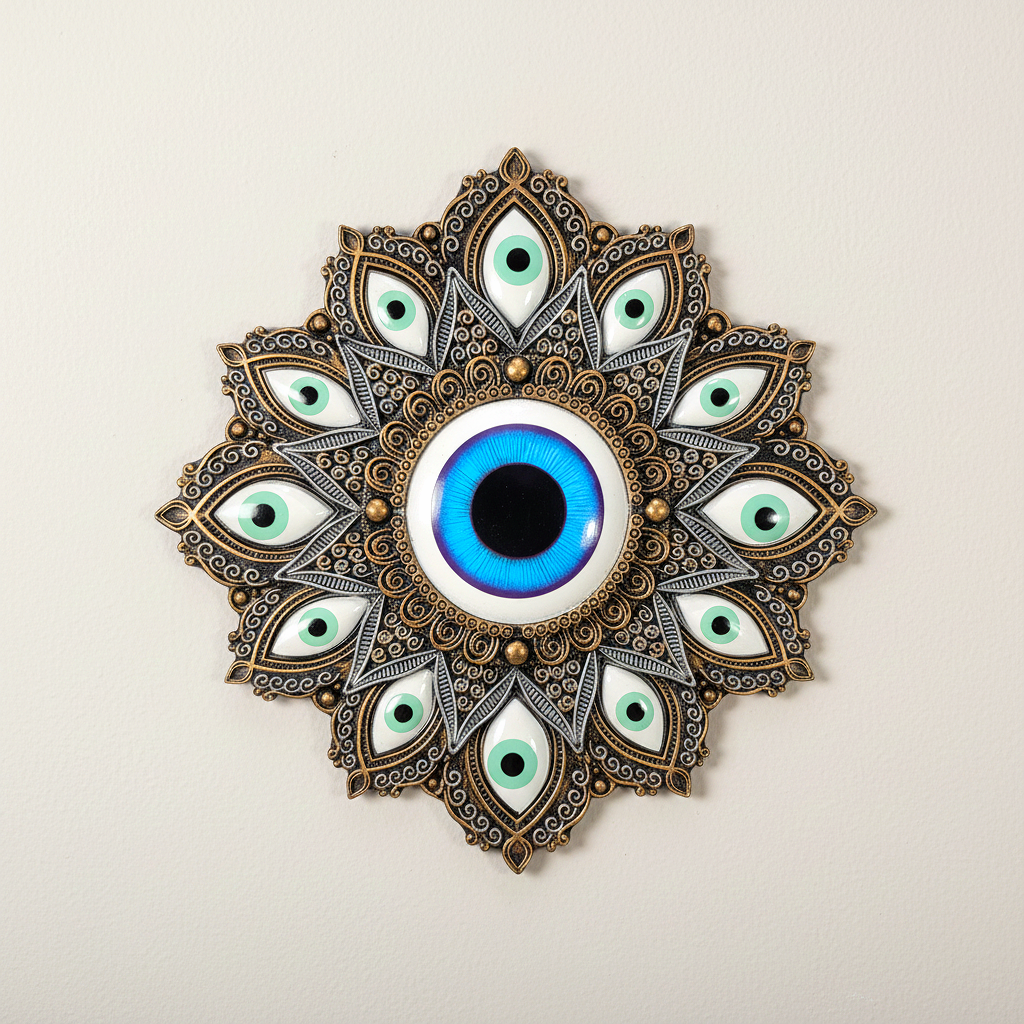 Slide 1 for Evil Eye Protection Wall Hanging Plaque