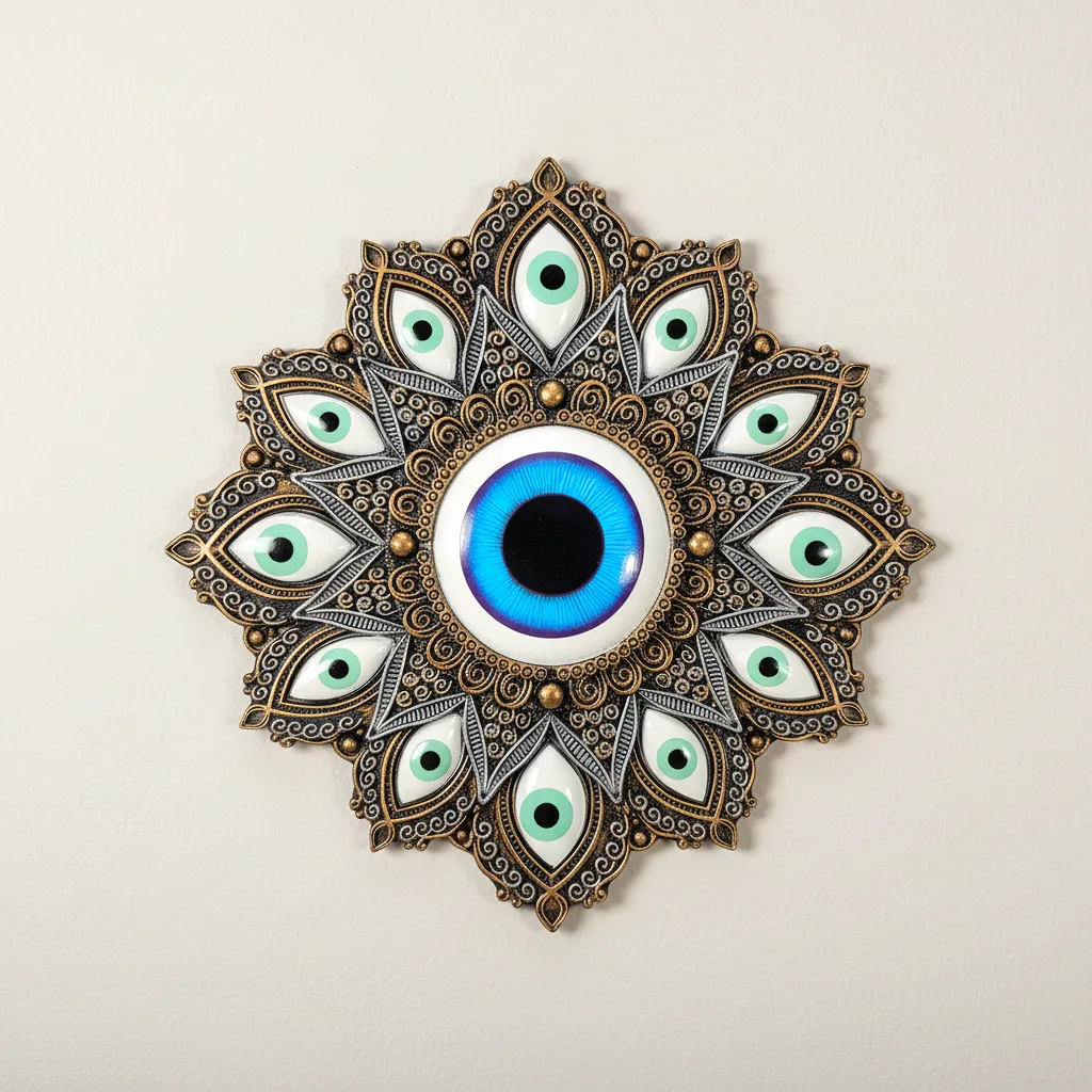 Slide 1 for Evil Eye Protection Wall Hanging Plaque