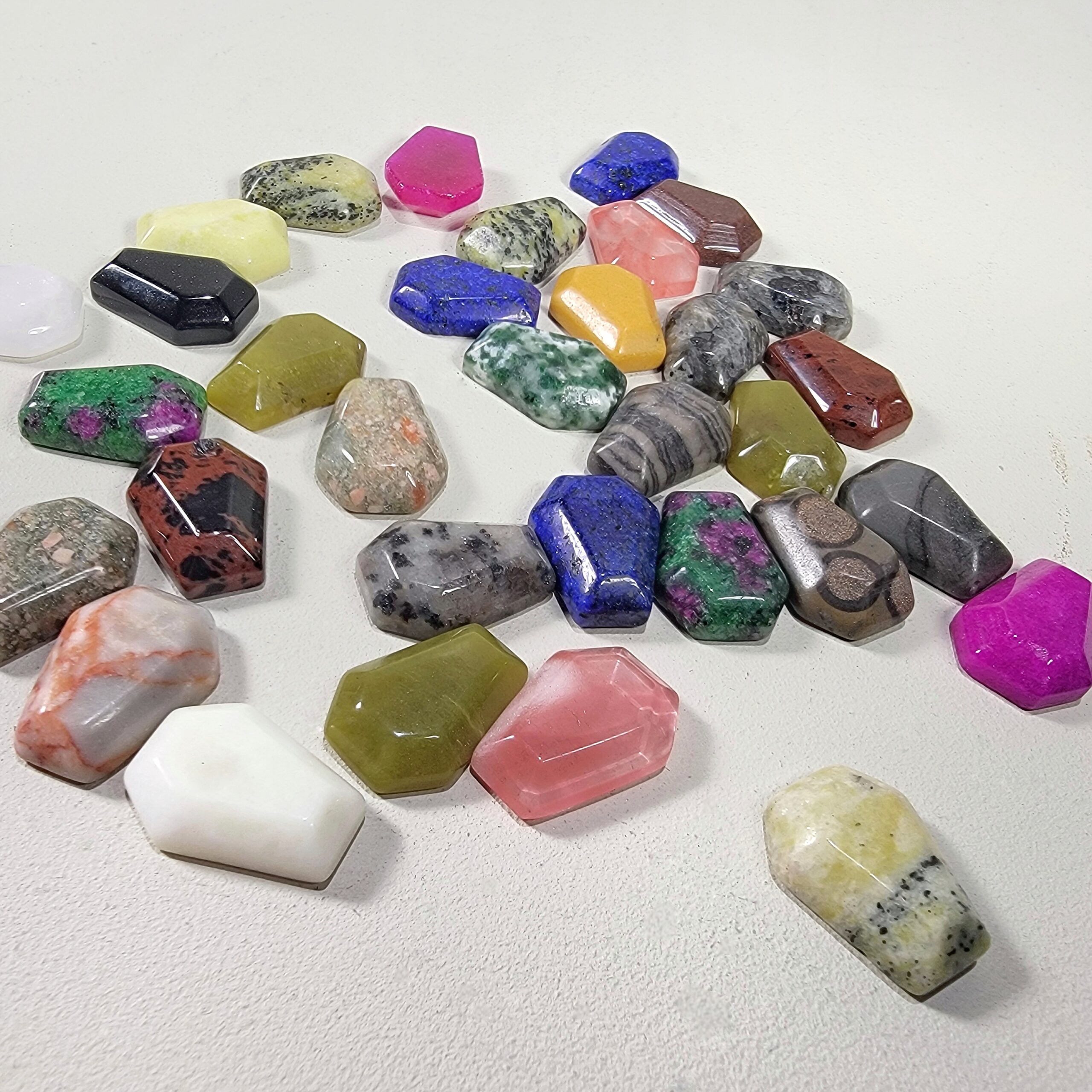 Slide 5 for X10 Mini Coffin Gemstone Set, Tiny Stone Coffin Mystery Set