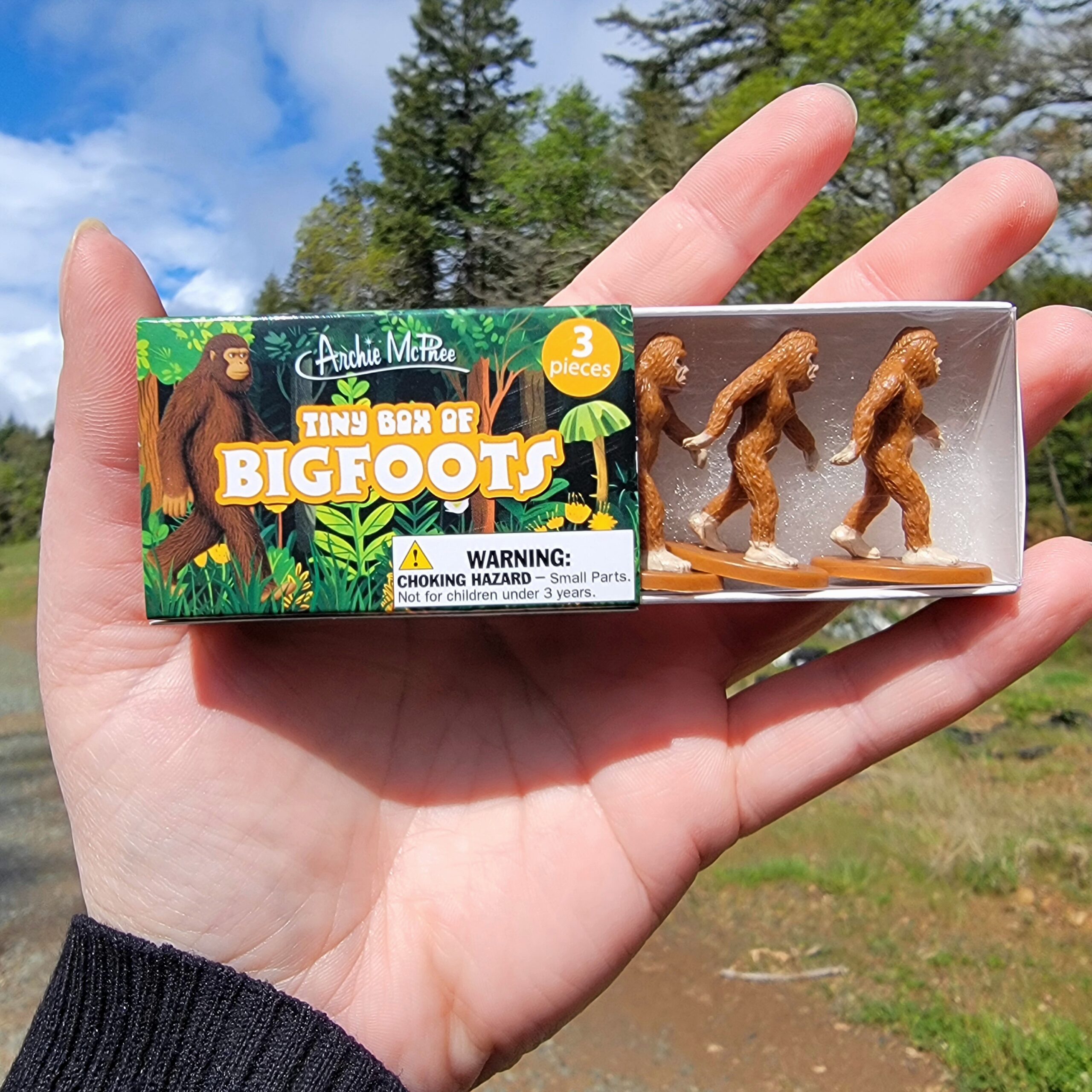 Slide 4 for Tiny Bigfoot Set, Cryptid Monster Figurine
