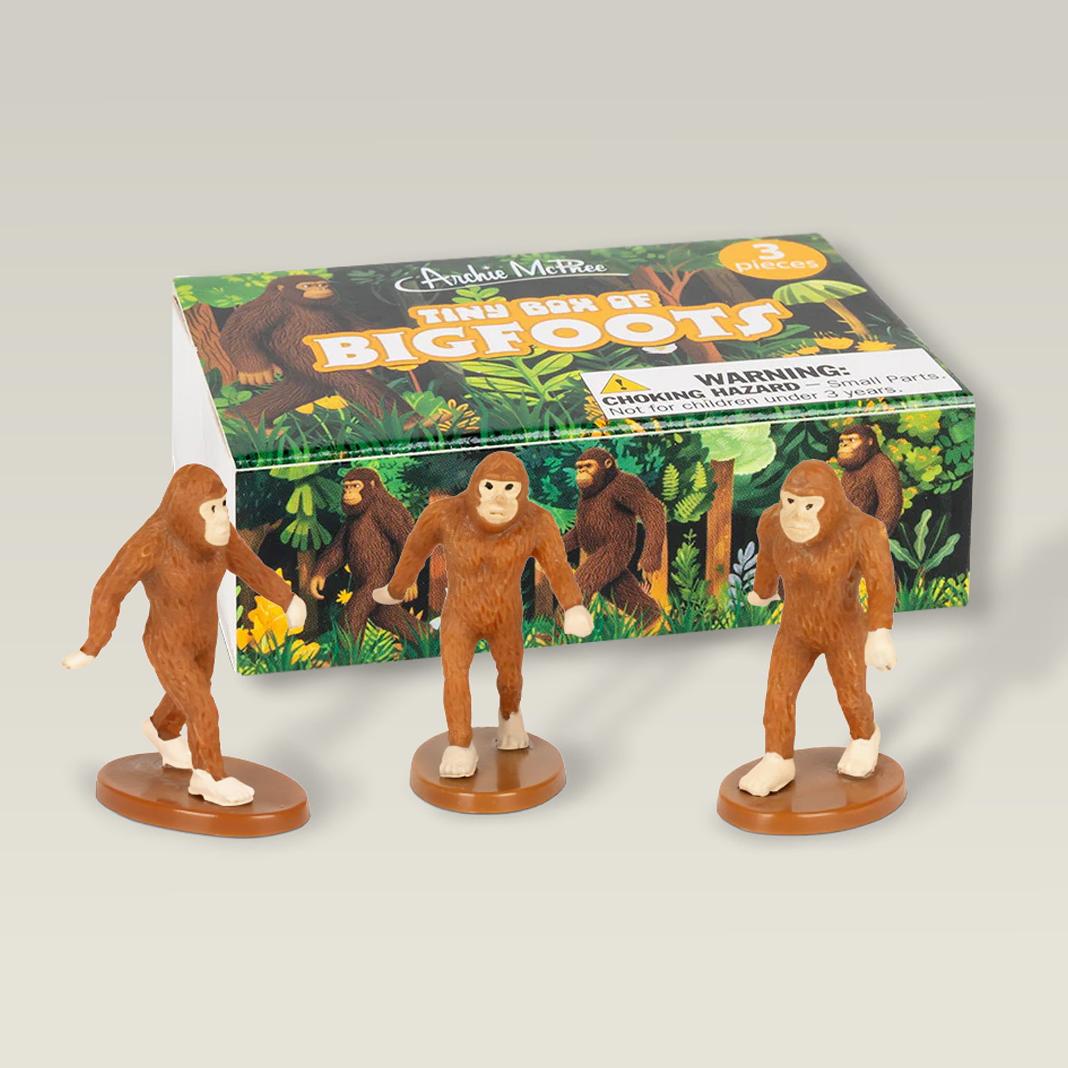 Slide 3 for Tiny Bigfoot Set, Cryptid Monster Figurine