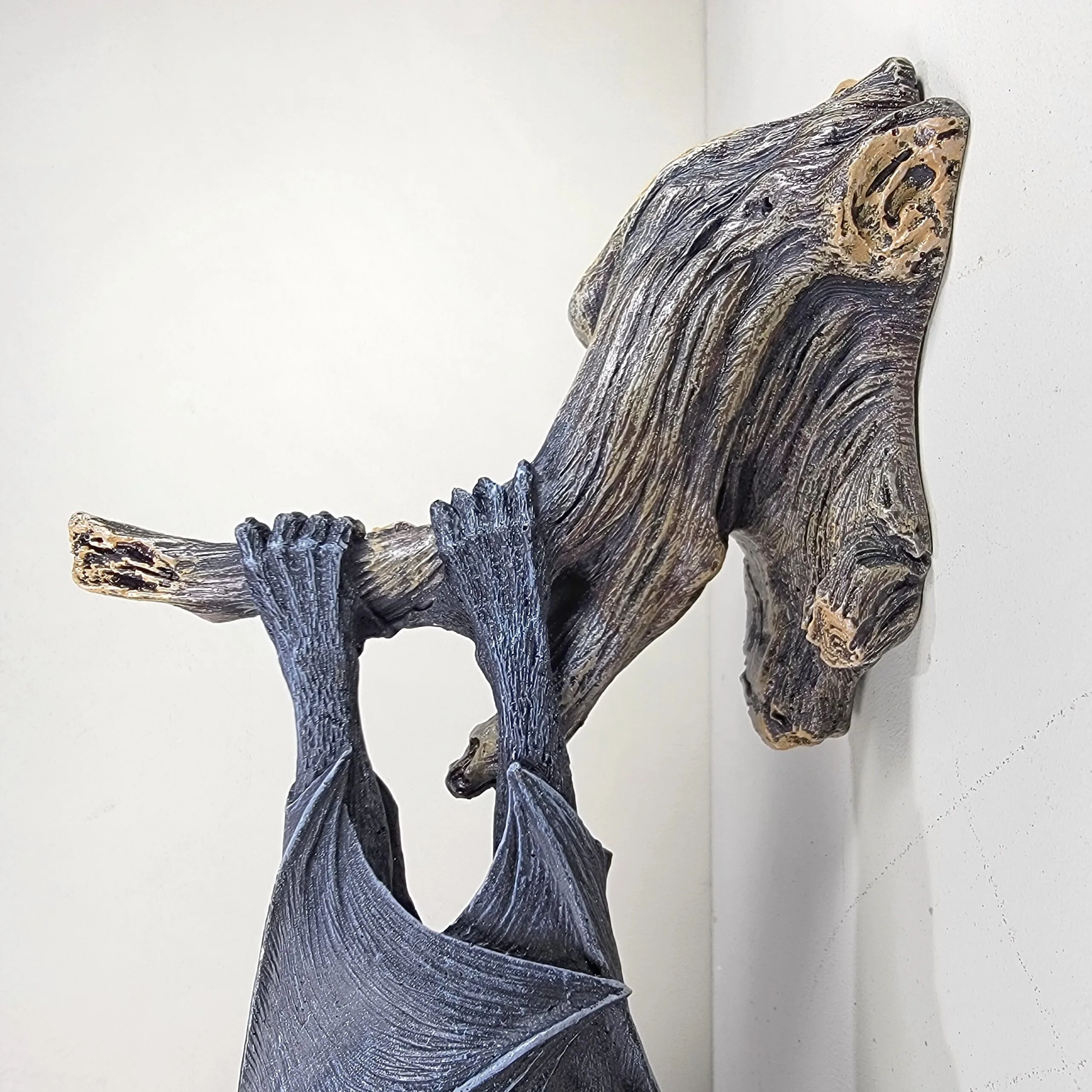 Slide 3 for Hanging Bat Wall Statue