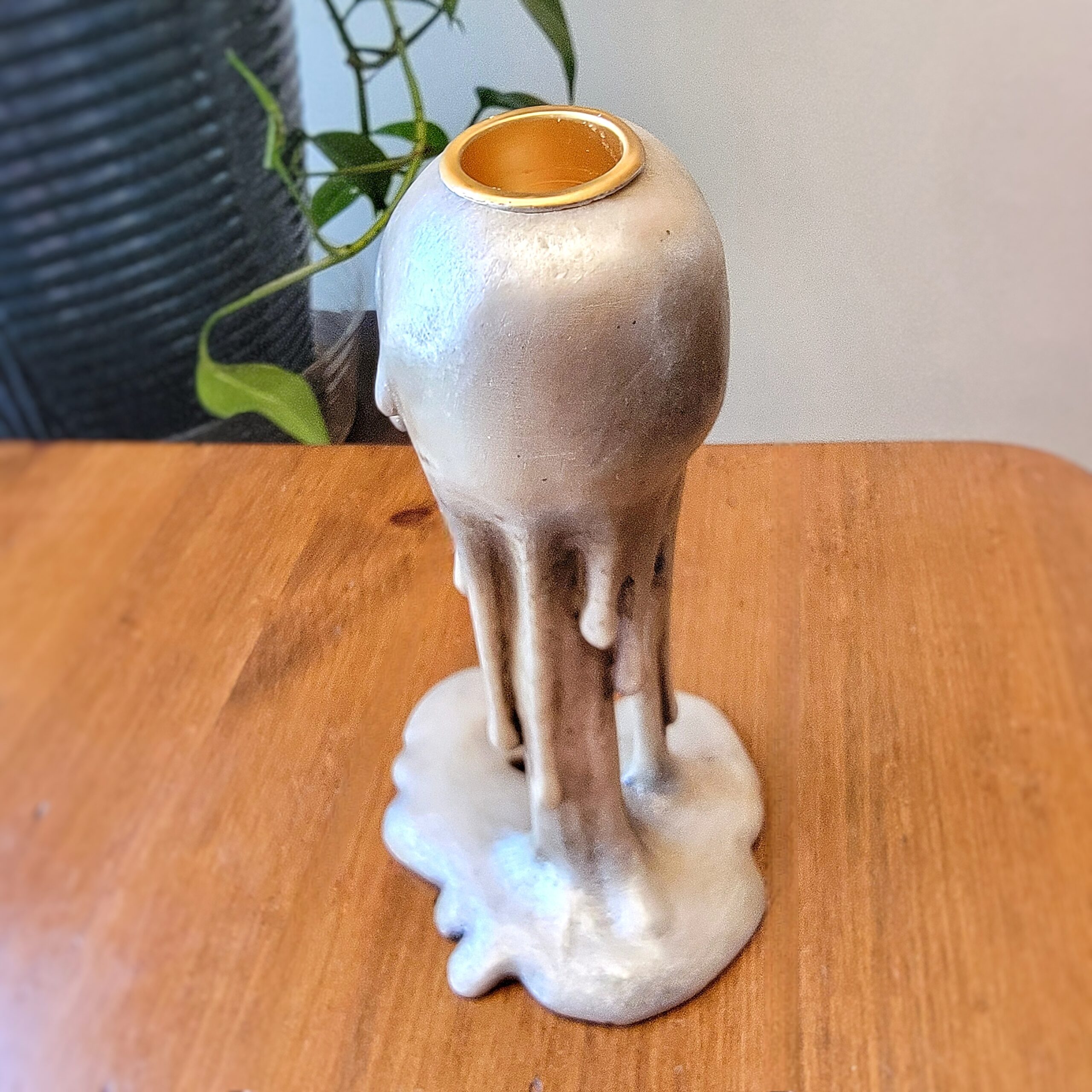 Slide 4 for Melted Skull Candle Holder