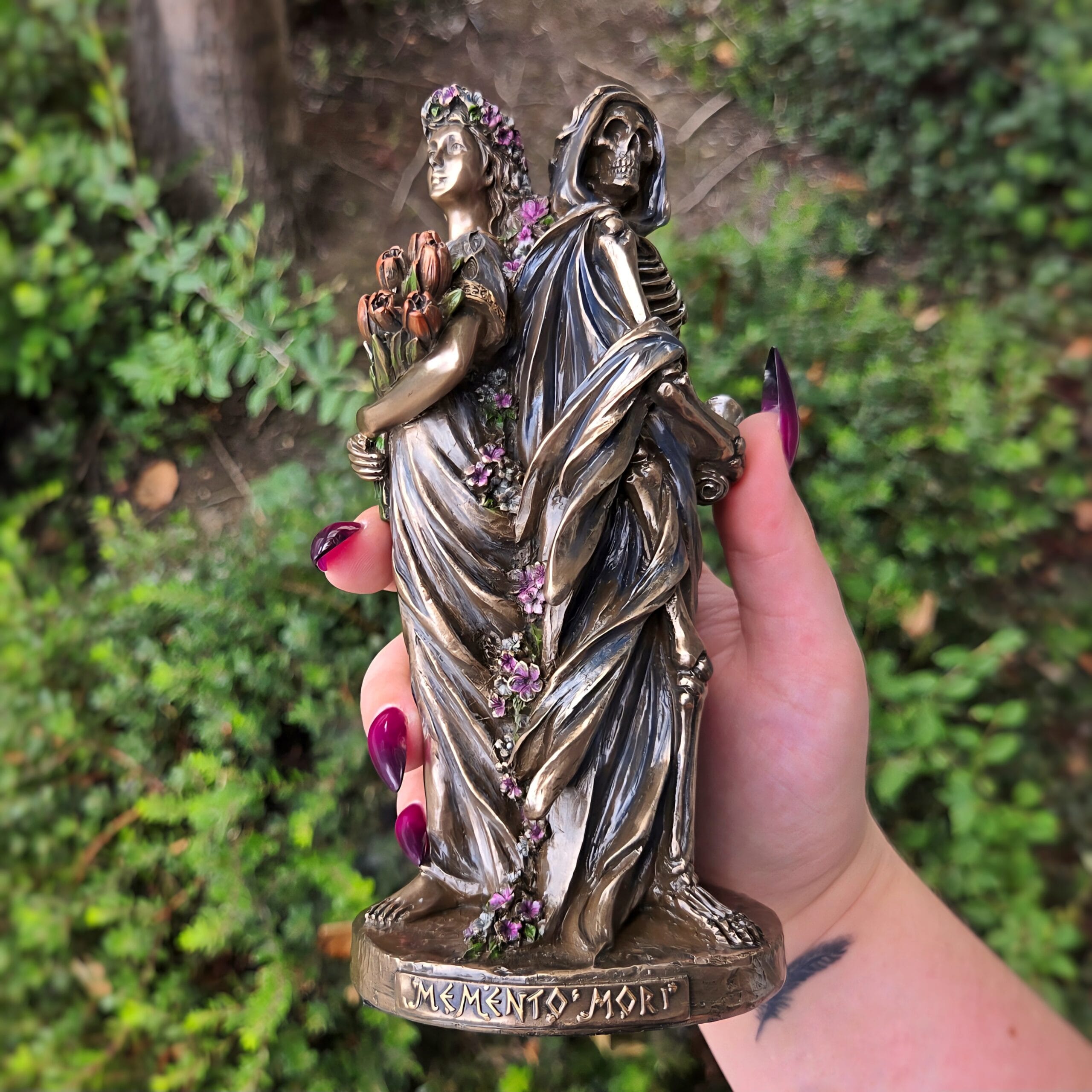 Slide 5 for Memento Mori Bronze Statue