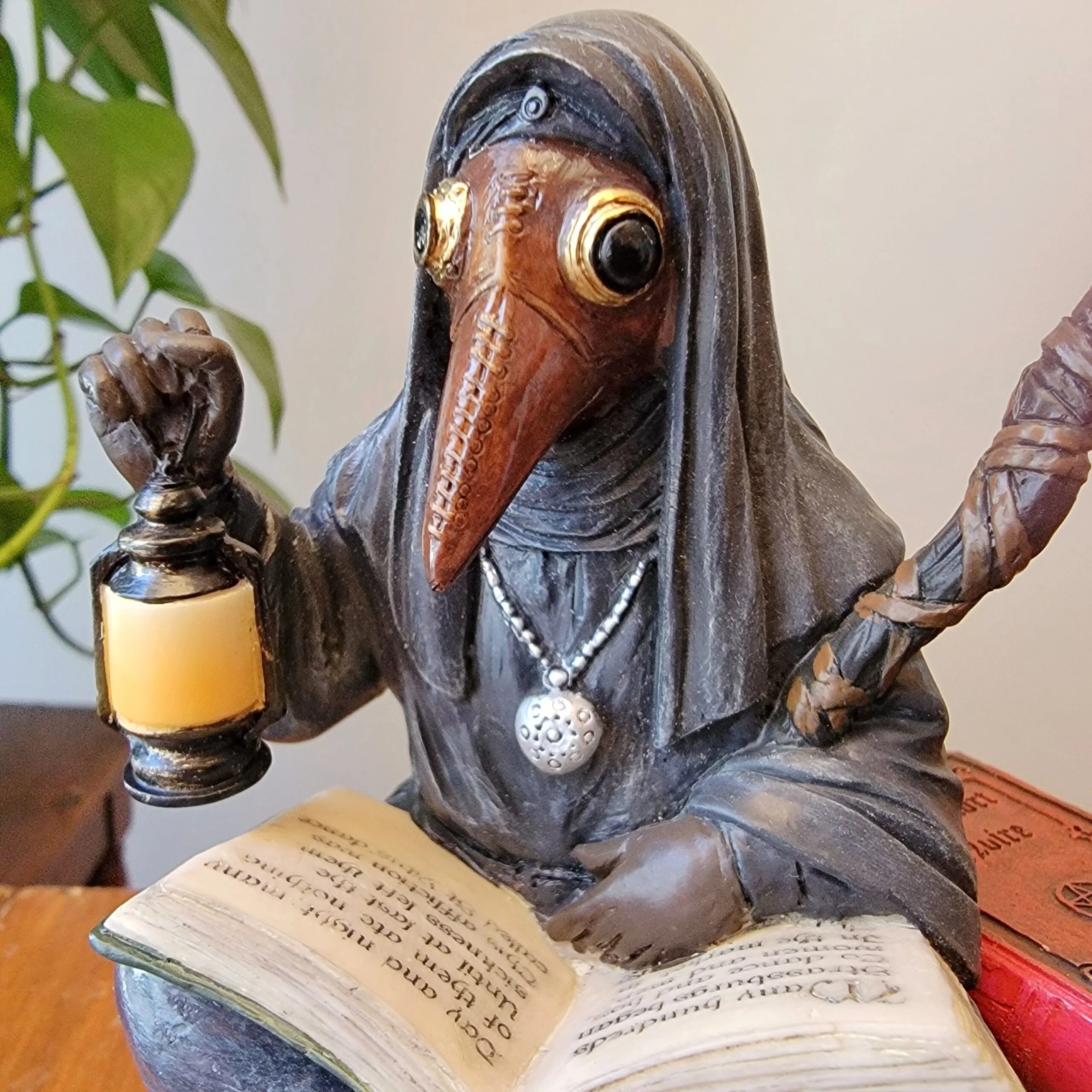 Plague Doctor Statue, Coffin, Mortician, Gothic Decor