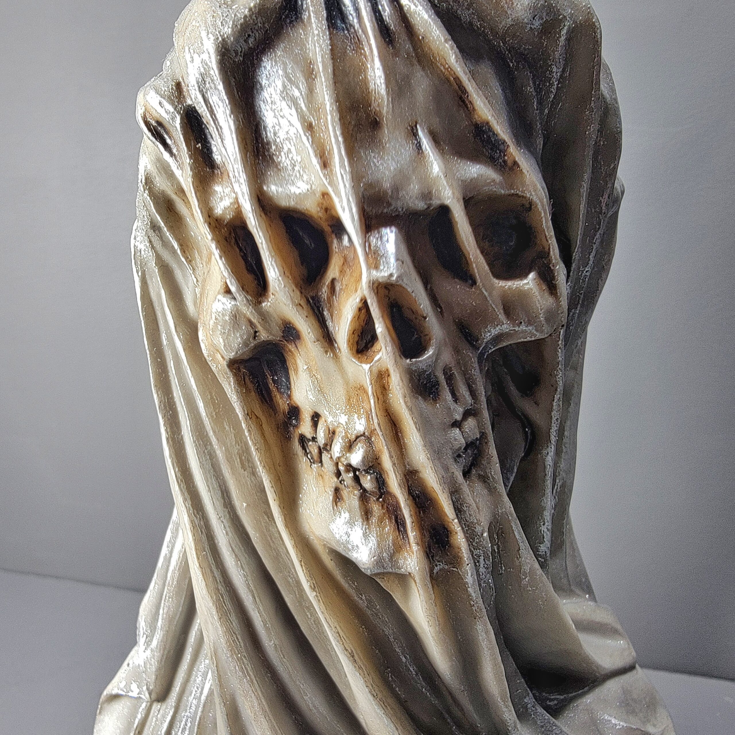 Slide 2 for Veiled Skull Bust, Gothic Decor