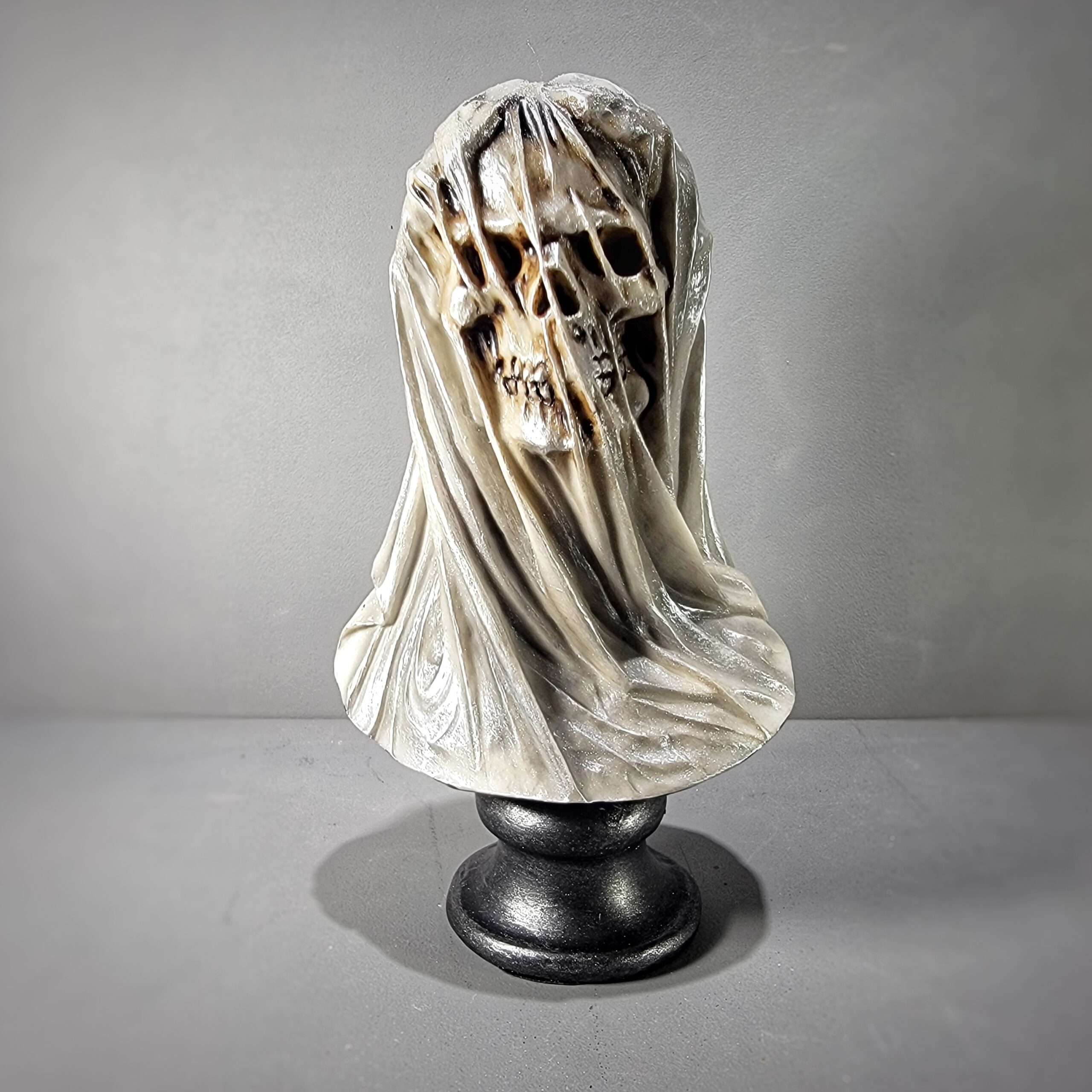 Slide 2 for Veiled Skull Bust, Gothic Decor