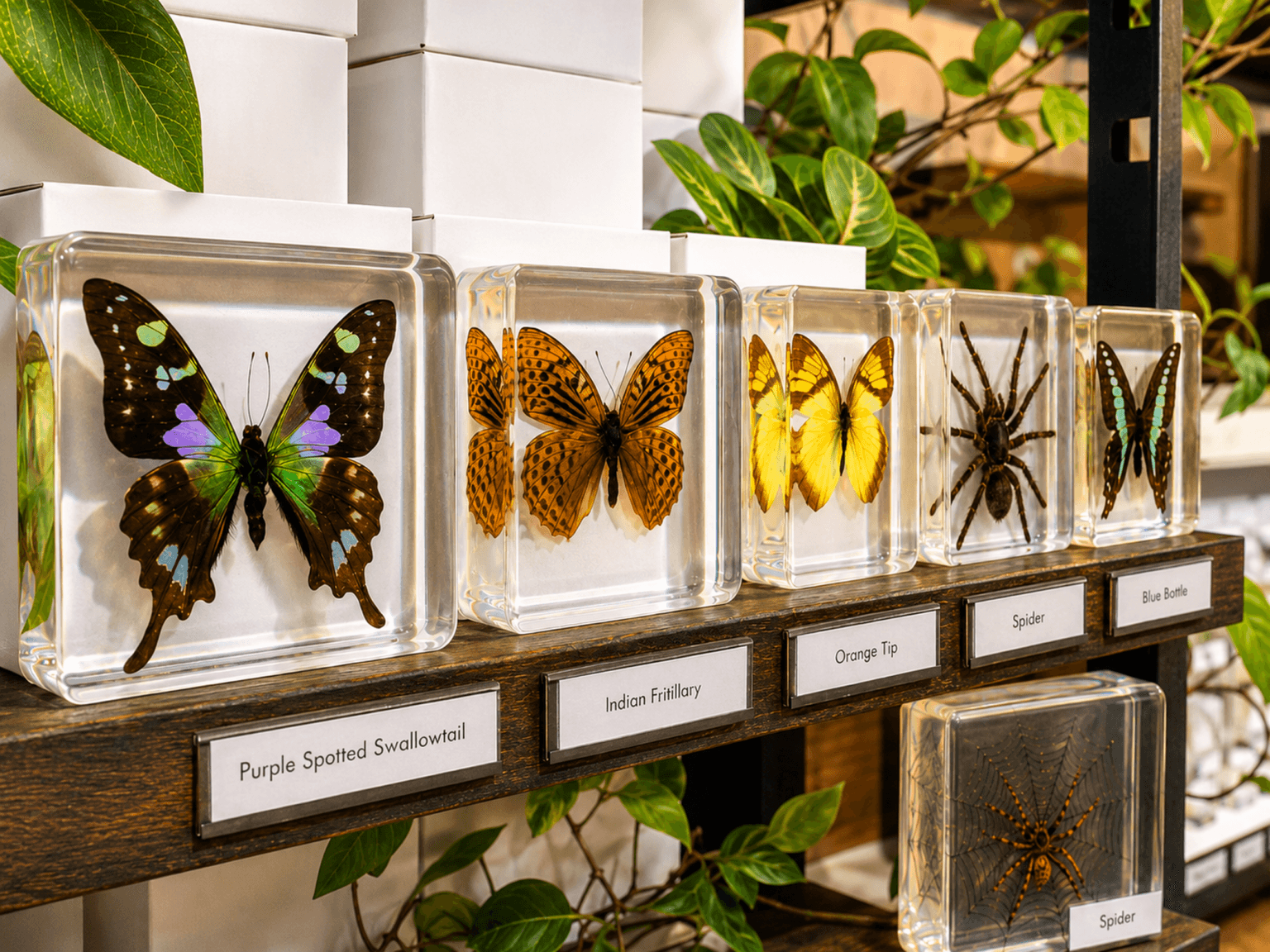 Largest collection of embedded specimens in the U.S. Entomology museum. Bugs for sale