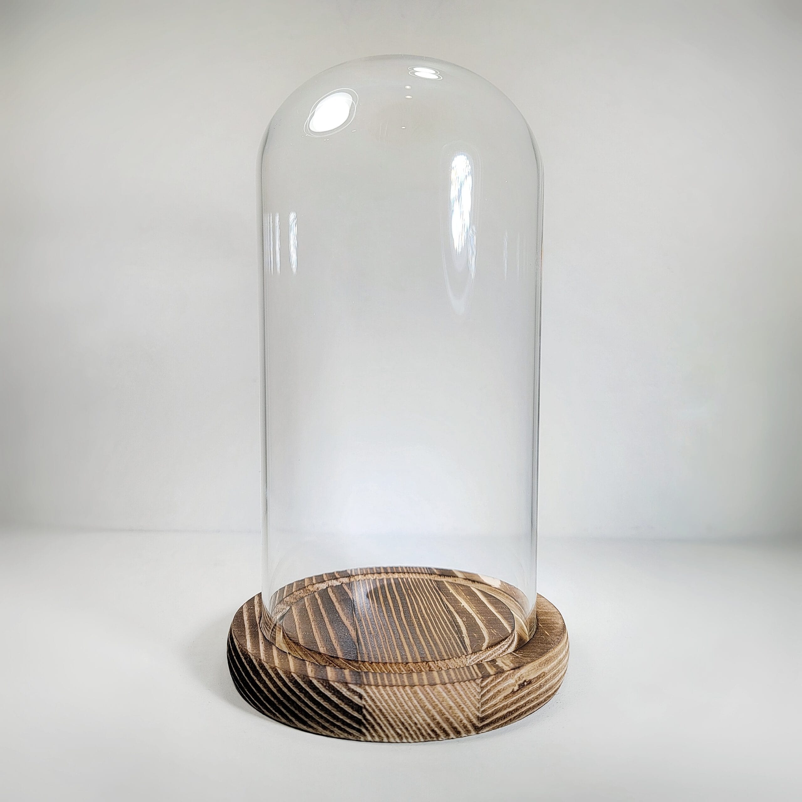 Slide 4 for Glass Display Dome, Glass and Wood Cloche