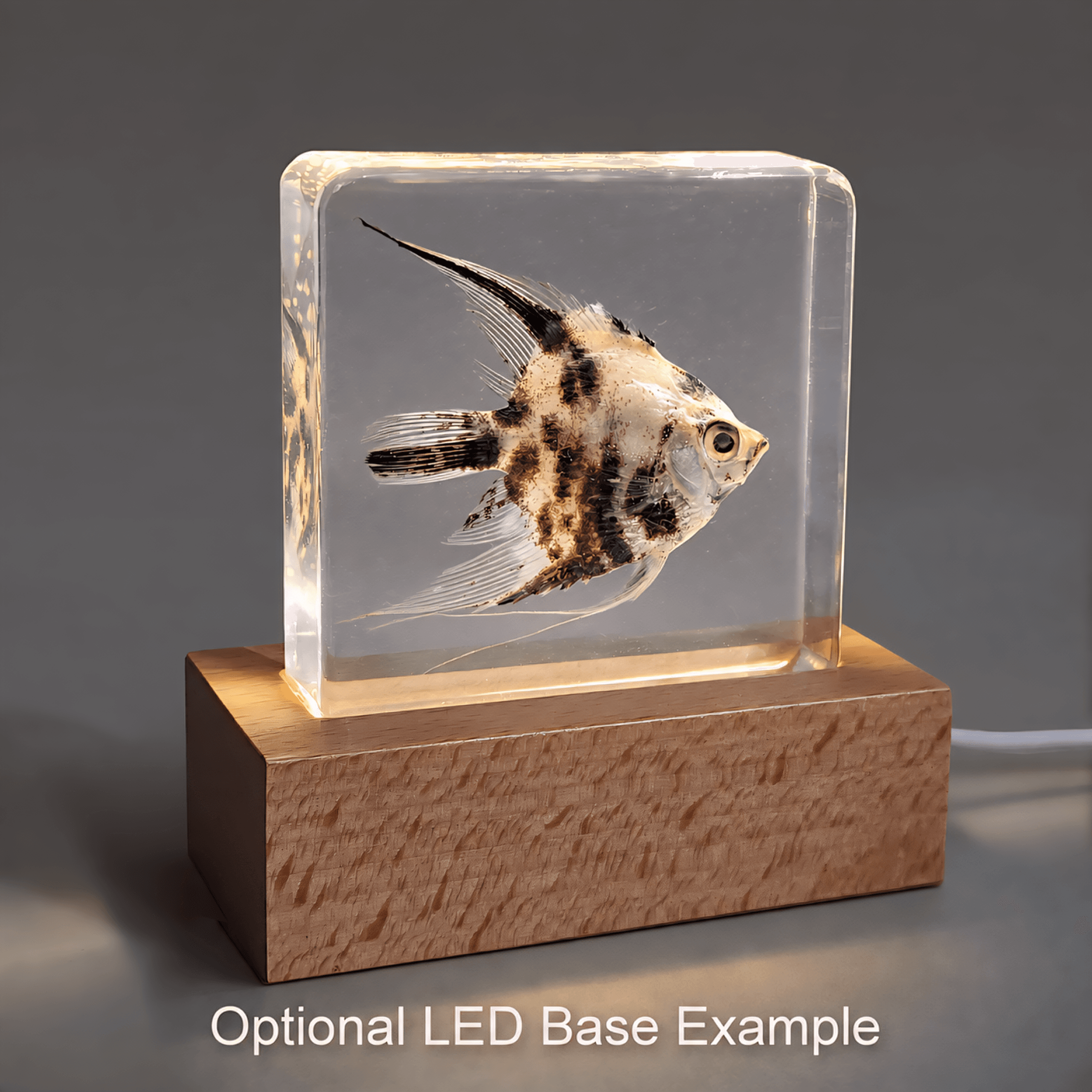 Slide 6 for Real Fish in Resin, Freshwater Angelfish in Resin, Pterophyllum scalare