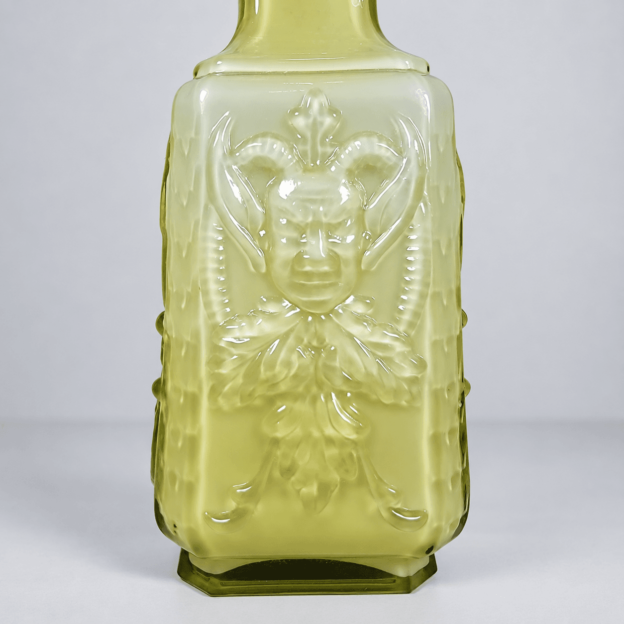 Slide 4 for Vintage Mephistopheles Demon Cased Glass Vase
