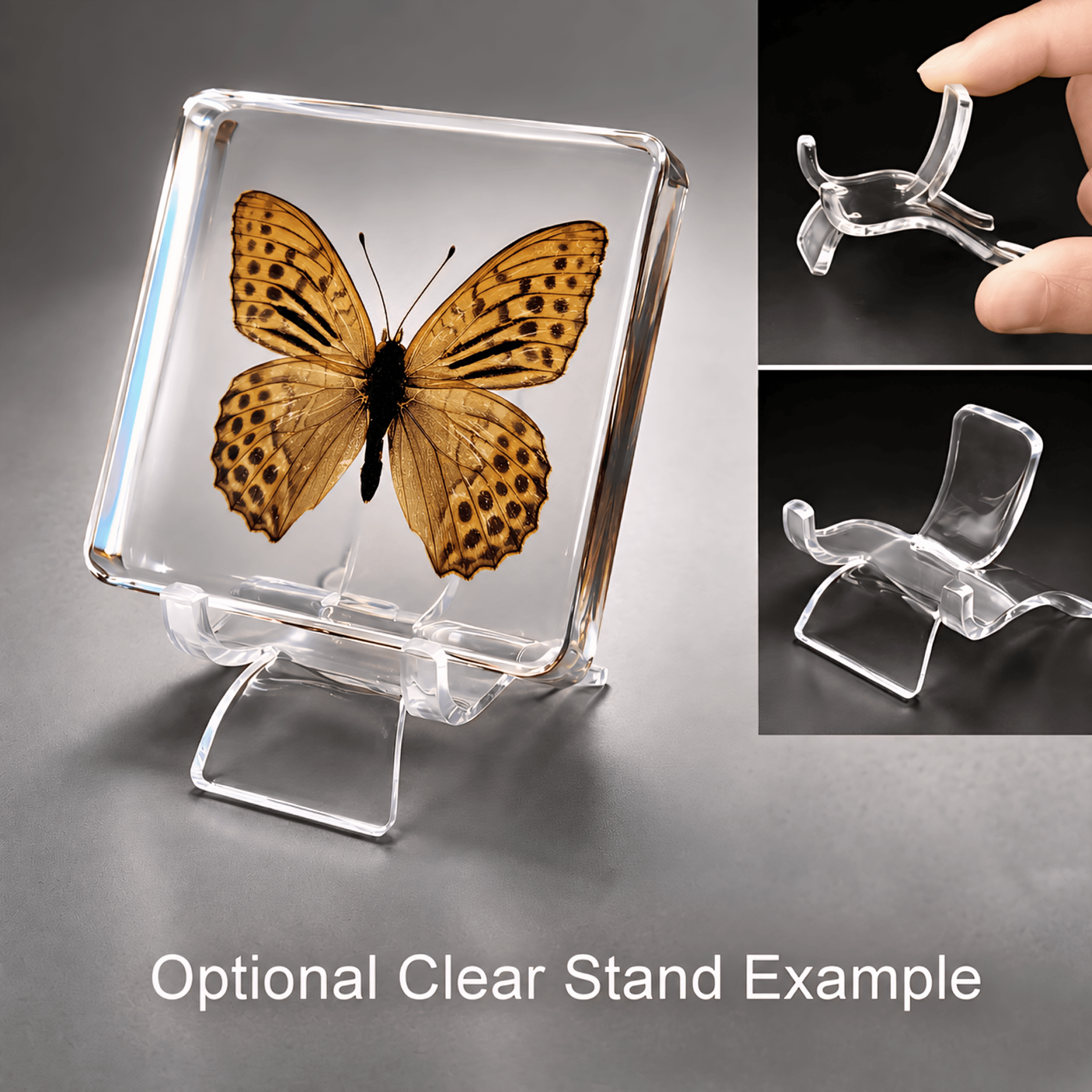 Slide 3 for Leopard Print Butterfly in Resin, Argynnis hyperbius