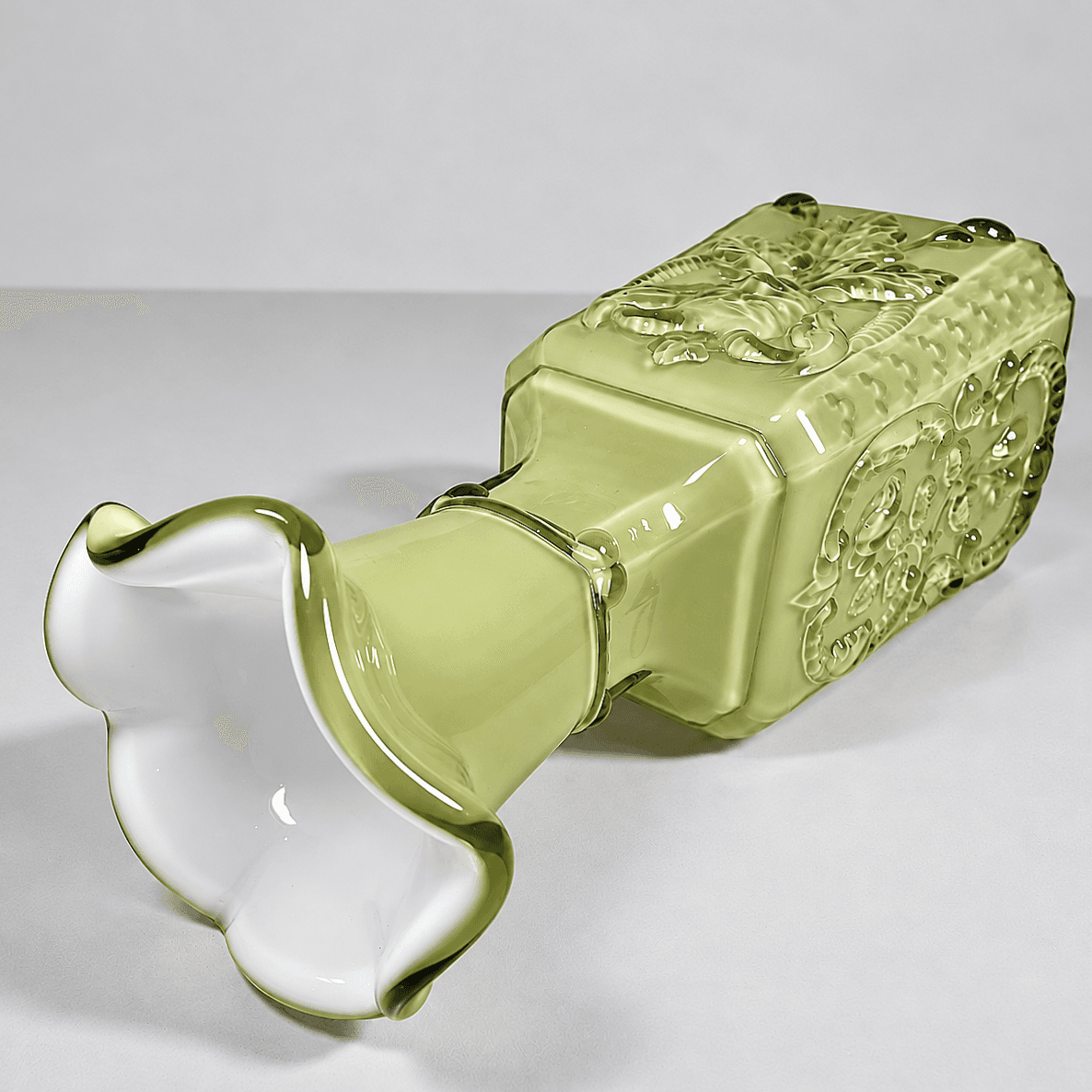 Slide 3 for Vintage Mephistopheles Demon Cased Glass Vase