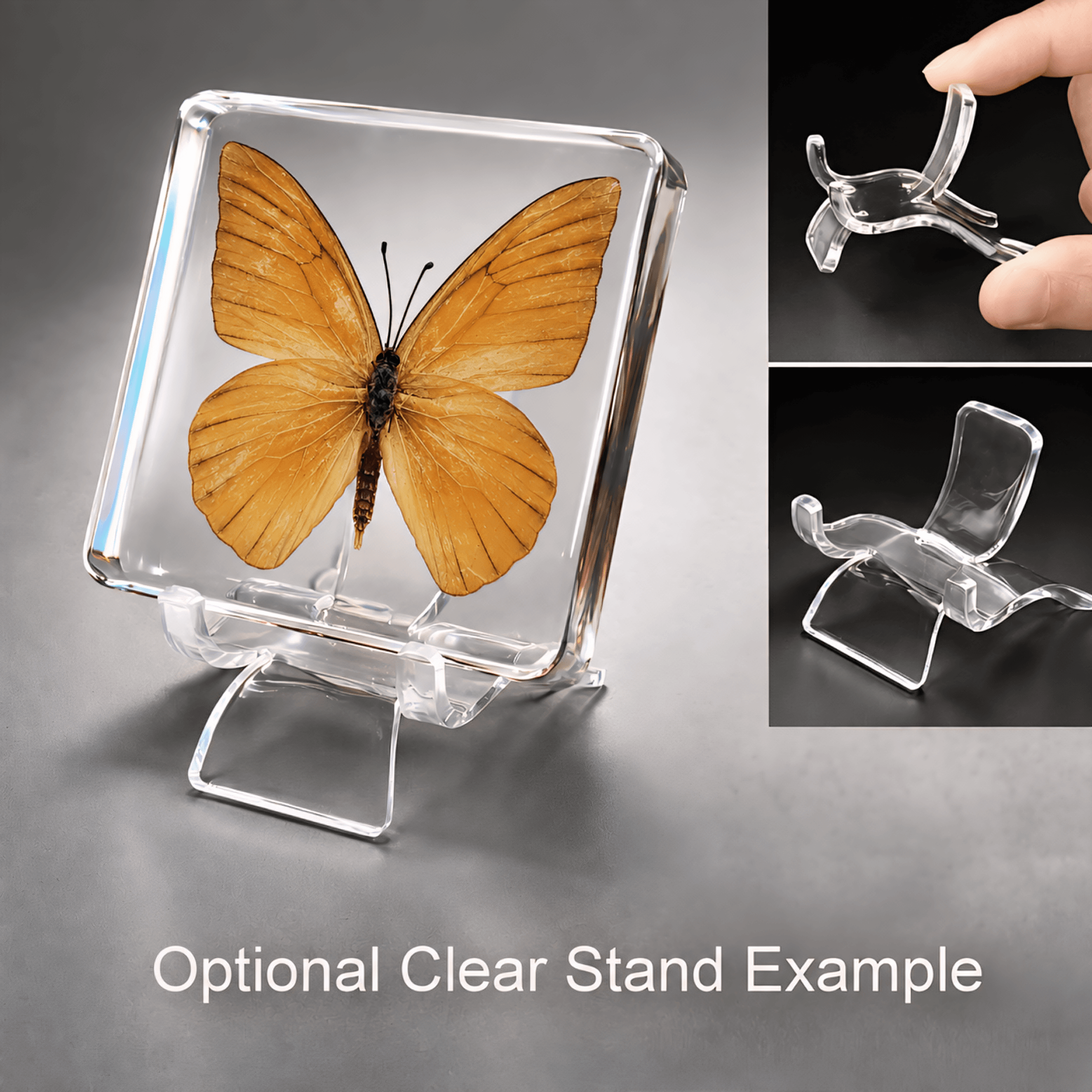 Slide 5 for Orange Albatross Butterfly in Resin, Butterfly Display, Appias Nero