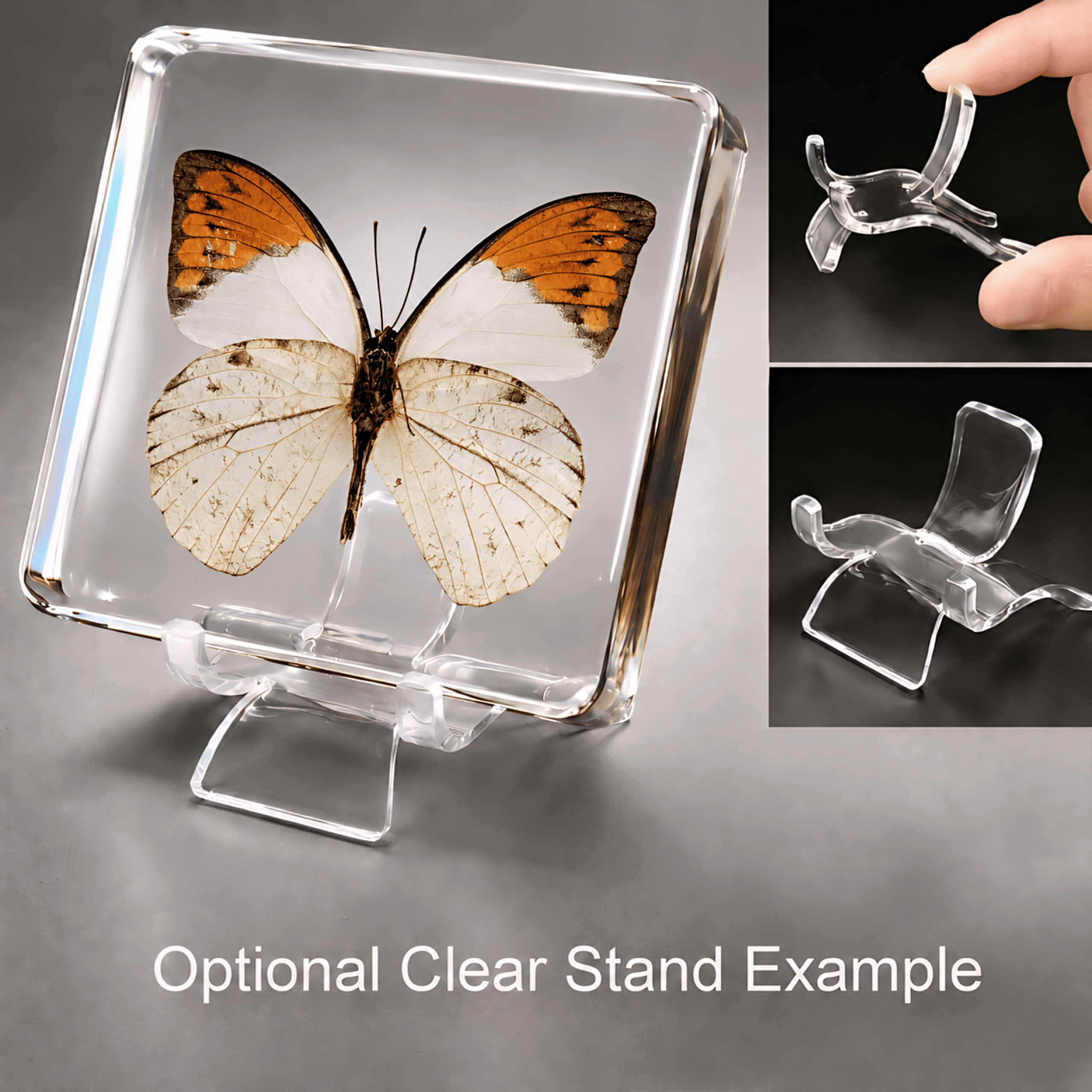 Slide 5 for Great Orange Tip Butterfly in Resin, Hebomoia glaucippe