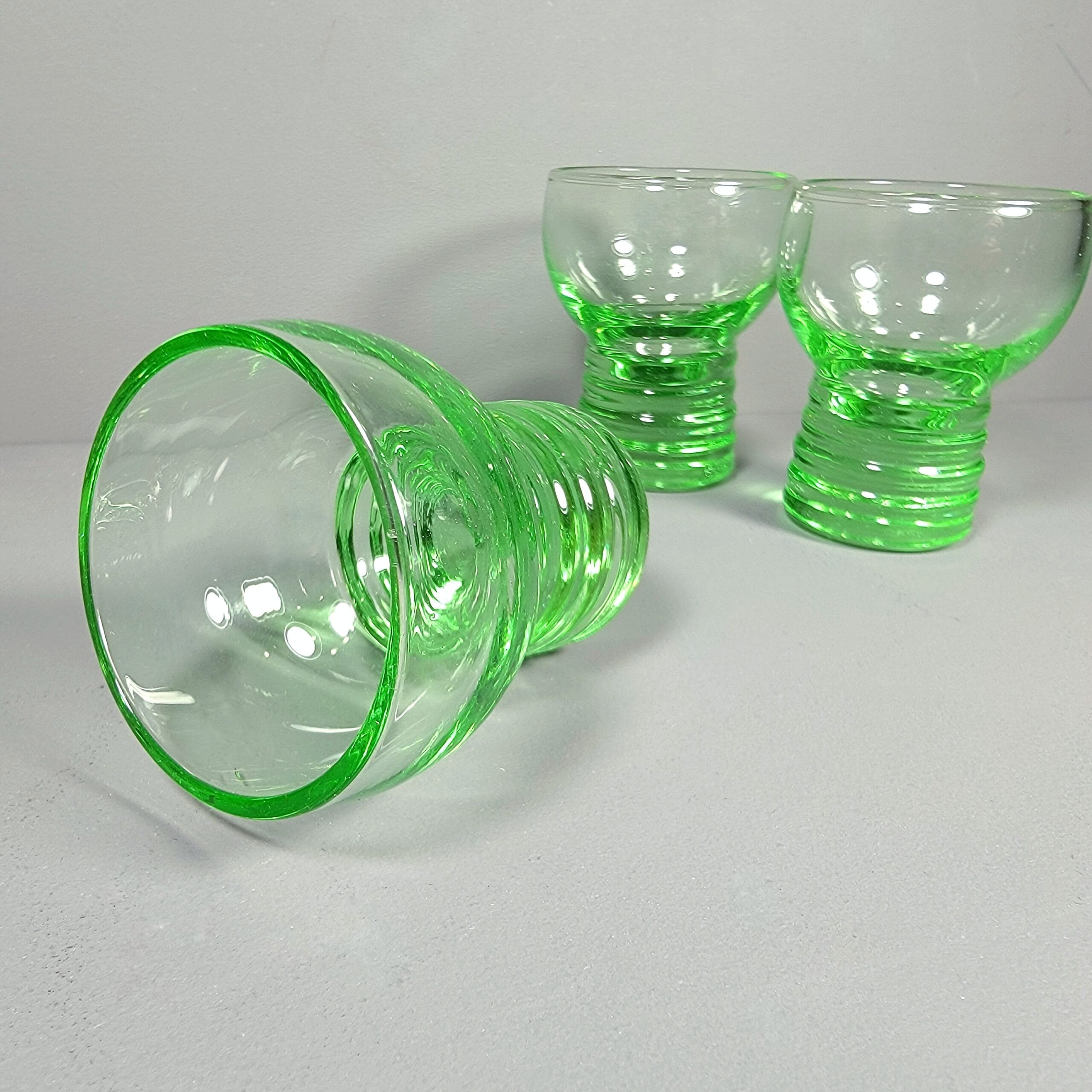 Slide 3 for Vintage Uranium Shot Glass Set