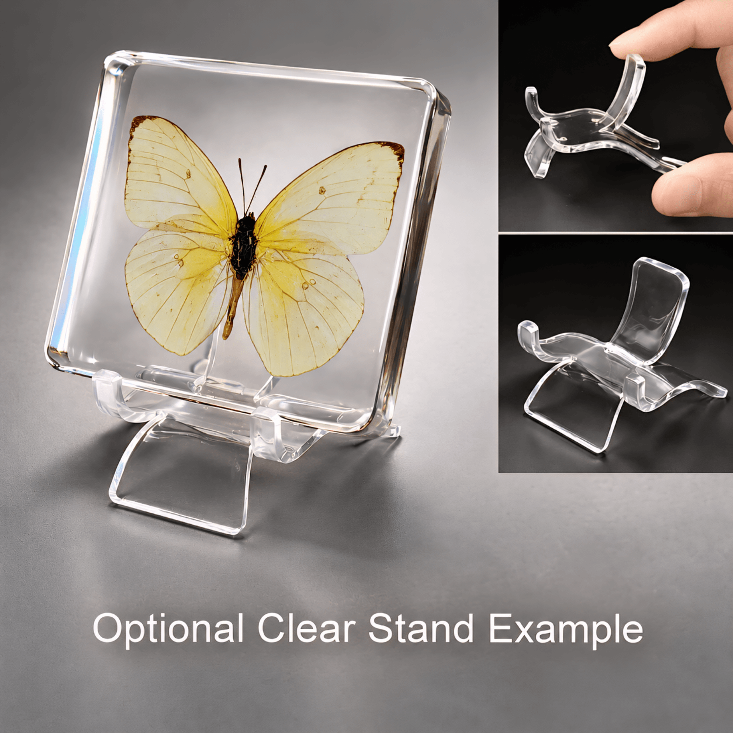 Slide 3 for Lemon Emigrant Yellow Butterfly in Resin, Catopsilia pomona
