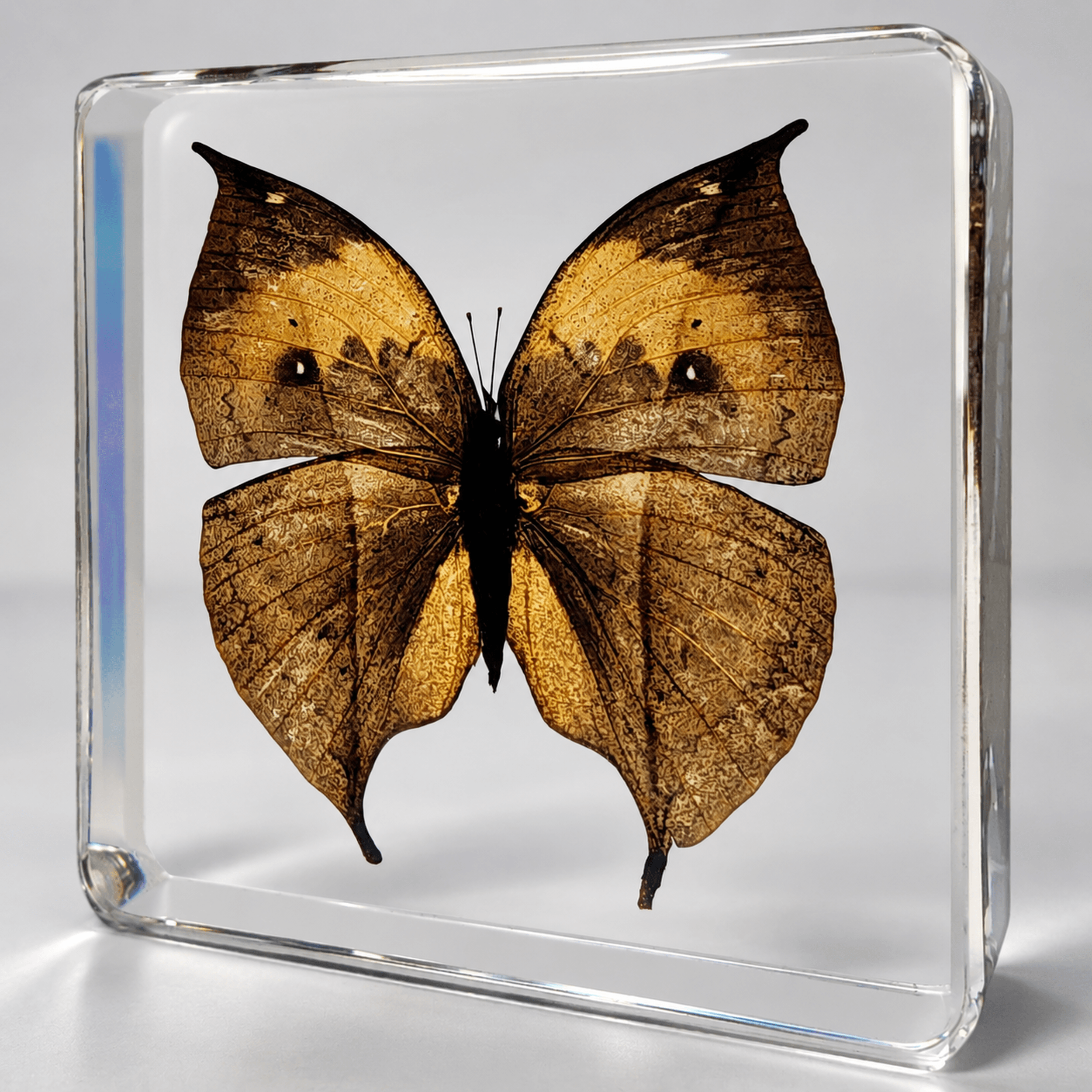 Slide 1 for Dead Leaf Butterfly in Resin, Real Butterfly Display, Kallima inachus
