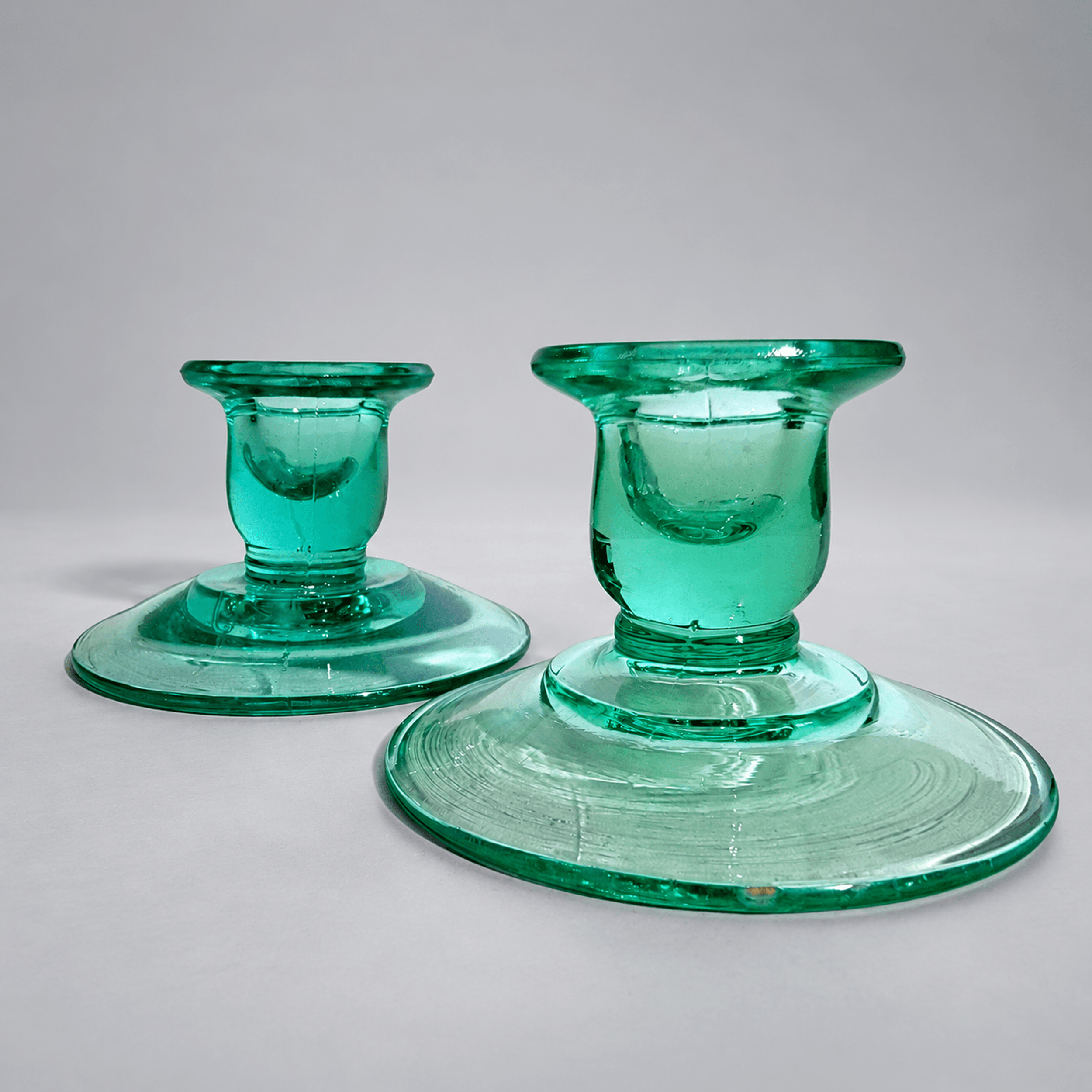 Slide 2 for Vintage Uranium Candle Holder Set of 2
